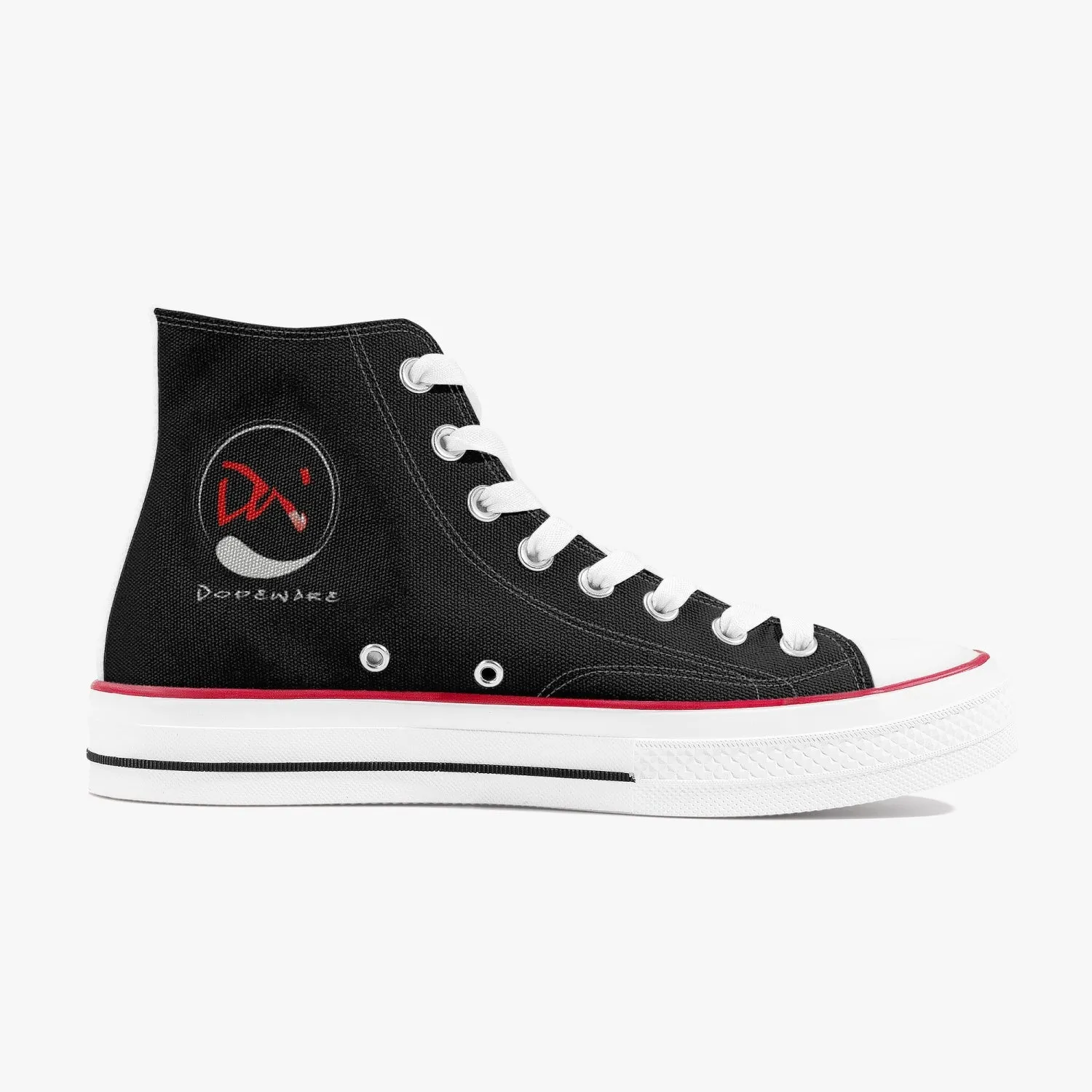 285. New High-Top Canvas Shoes - black