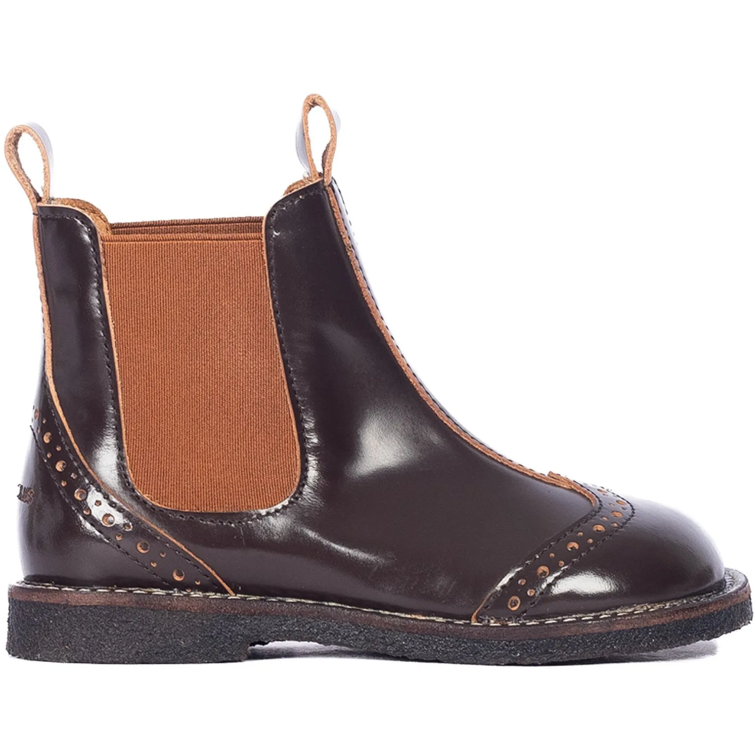 Angulus Brown/CAndnac Chelsea Boot Med BrAndue Hulmønster