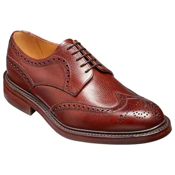 BARKER Kelmarsh Shoes - Derby Brogues - Cherry Grain