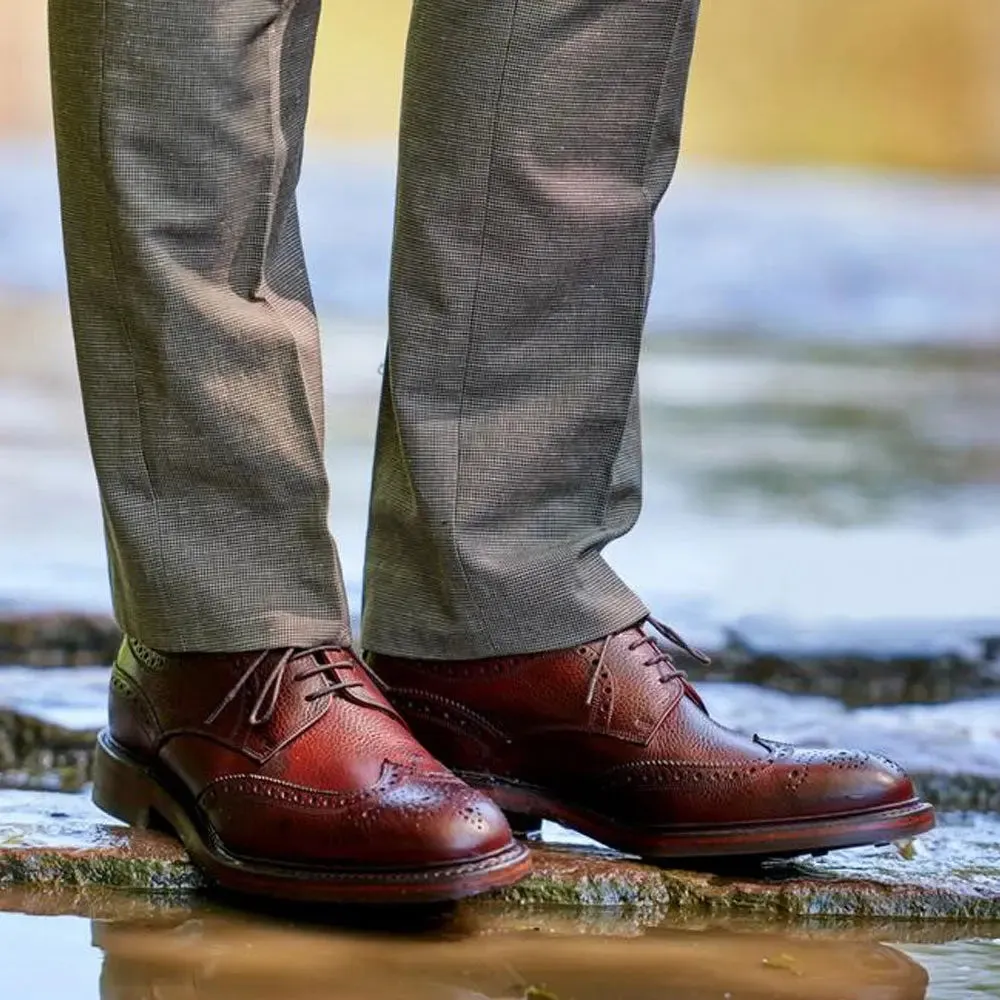 BARKER Kelmarsh Shoes - Derby Brogues - Cherry Grain