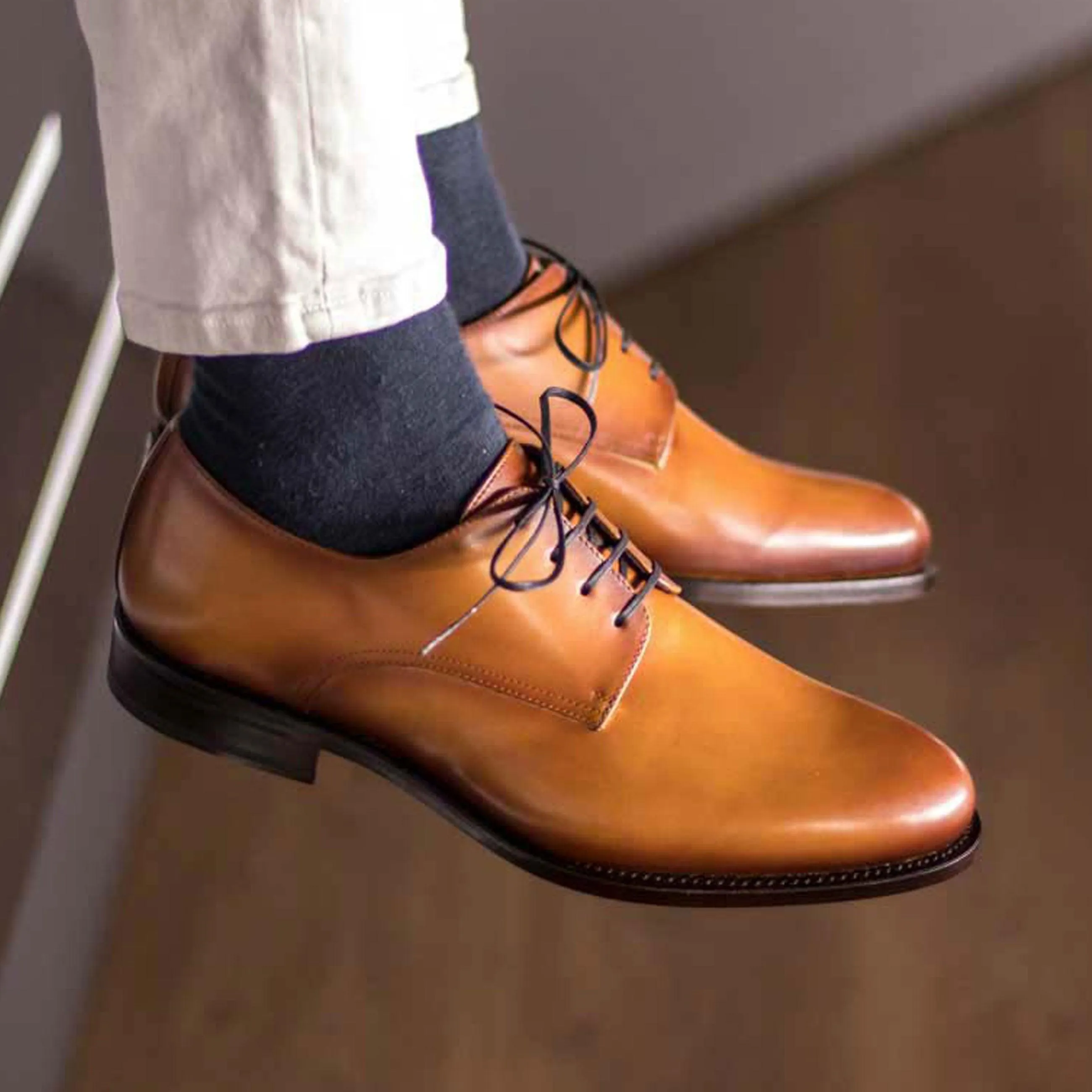 Derby cognac box calf