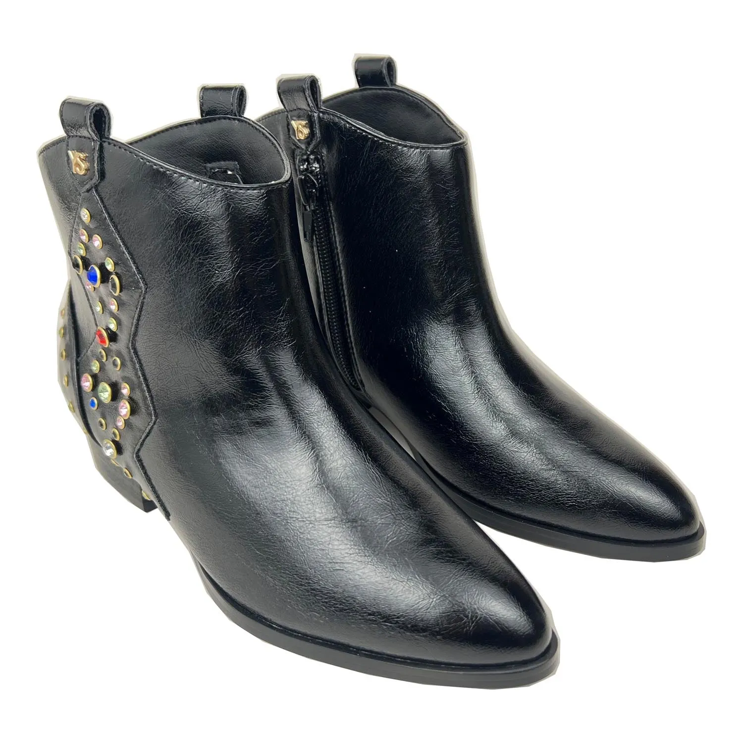 GEM WESTERN BOOTS- BLACK