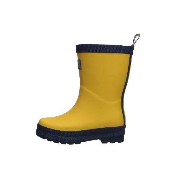 Hatley Yellow & Navy Kids Rain Boots