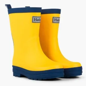 Hatley Yellow & Navy Kids Rain Boots