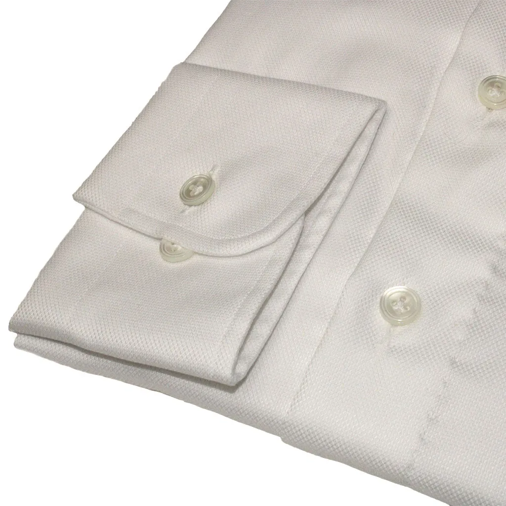 HENRY SARTORIAL X 100 HANDS Single Cuff Tailored Fit Oxford Shirt WHITE