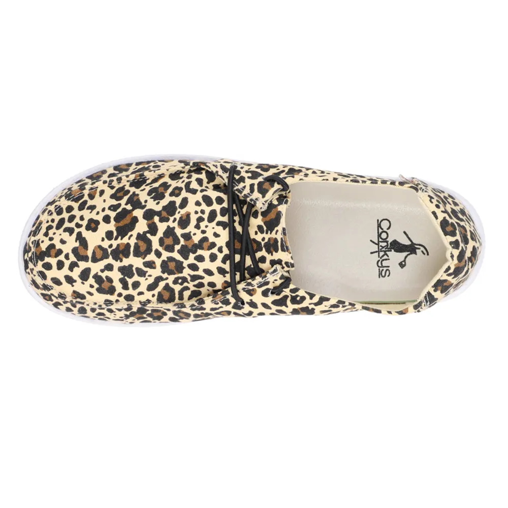 Kayak Leopard Slip On Flats