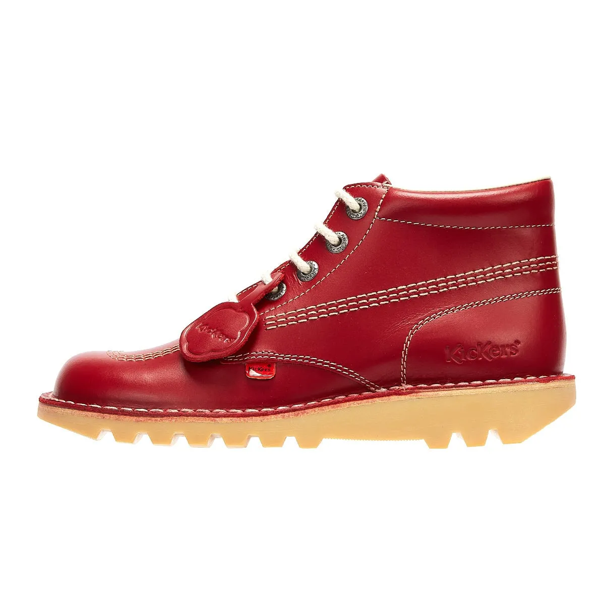 Kickers Kick Hi Mens Red Leather Boots