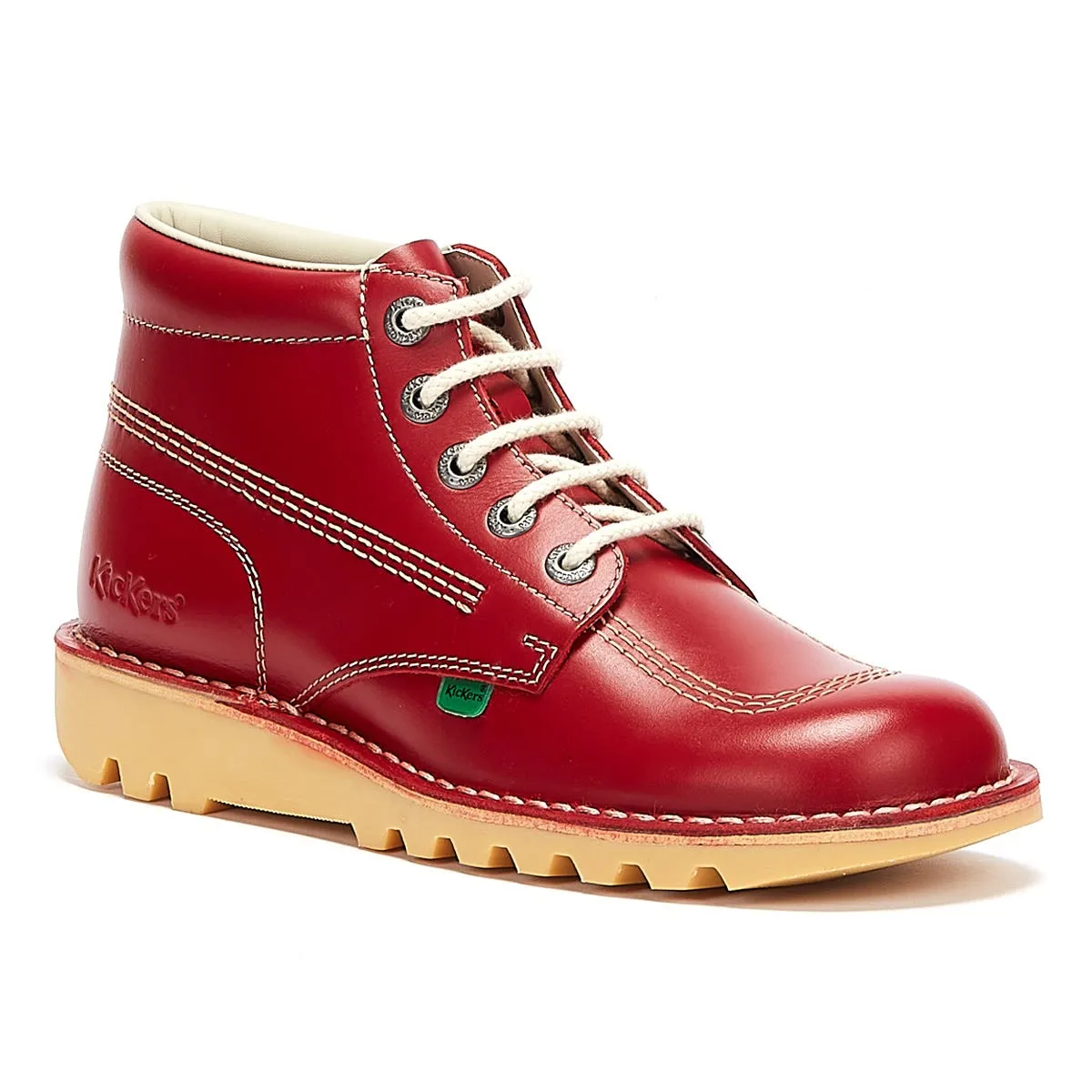 Kickers Kick Hi Mens Red Leather Boots