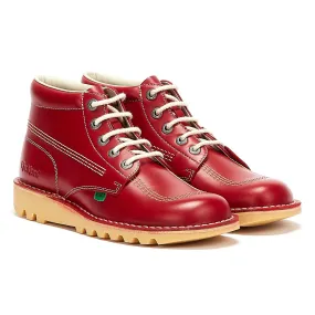 Kickers Kick Hi Mens Red Leather Boots