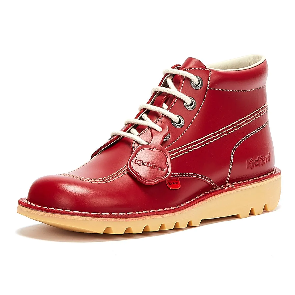 Kickers Kick Hi Mens Red Leather Boots