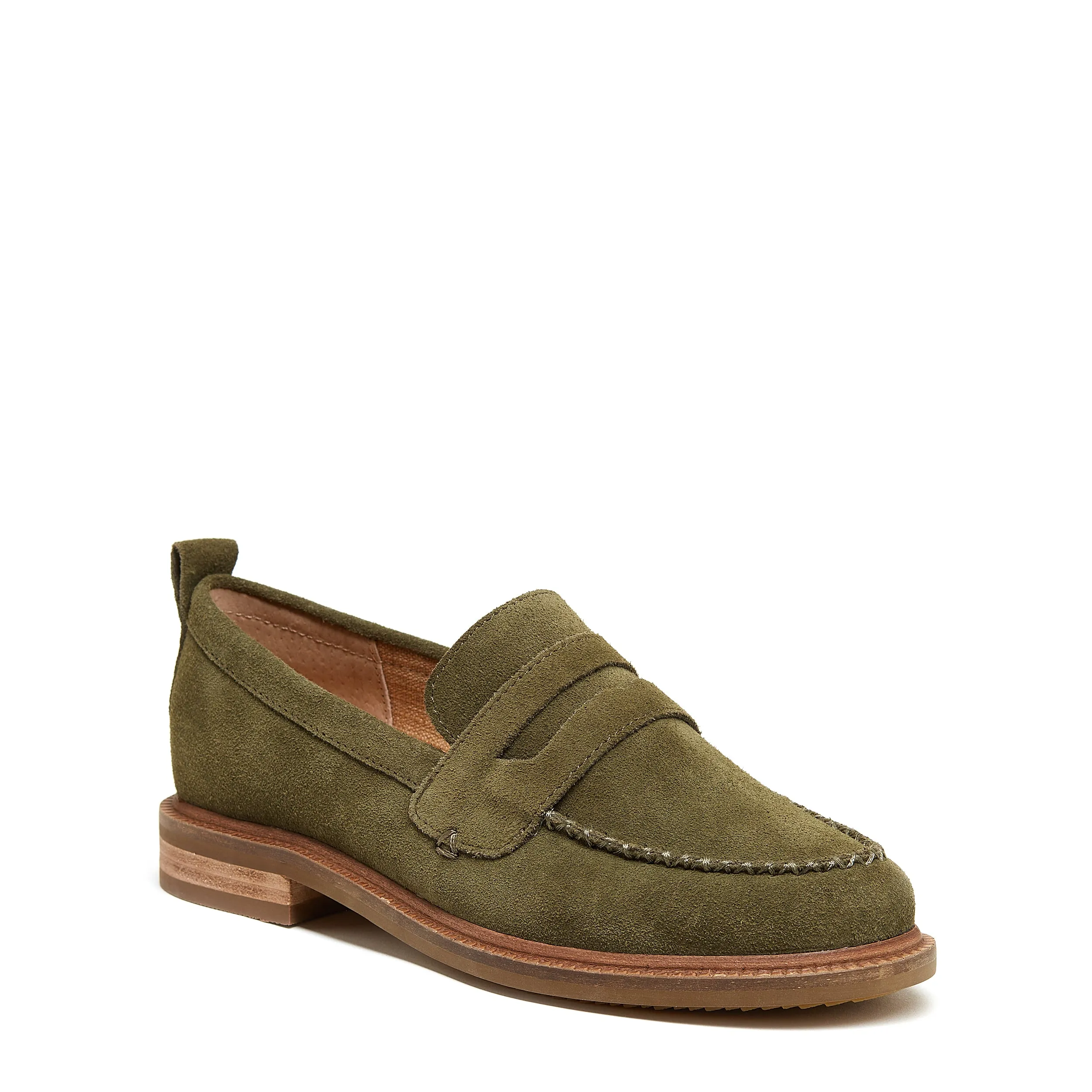 Lens Olive Suede Loafers