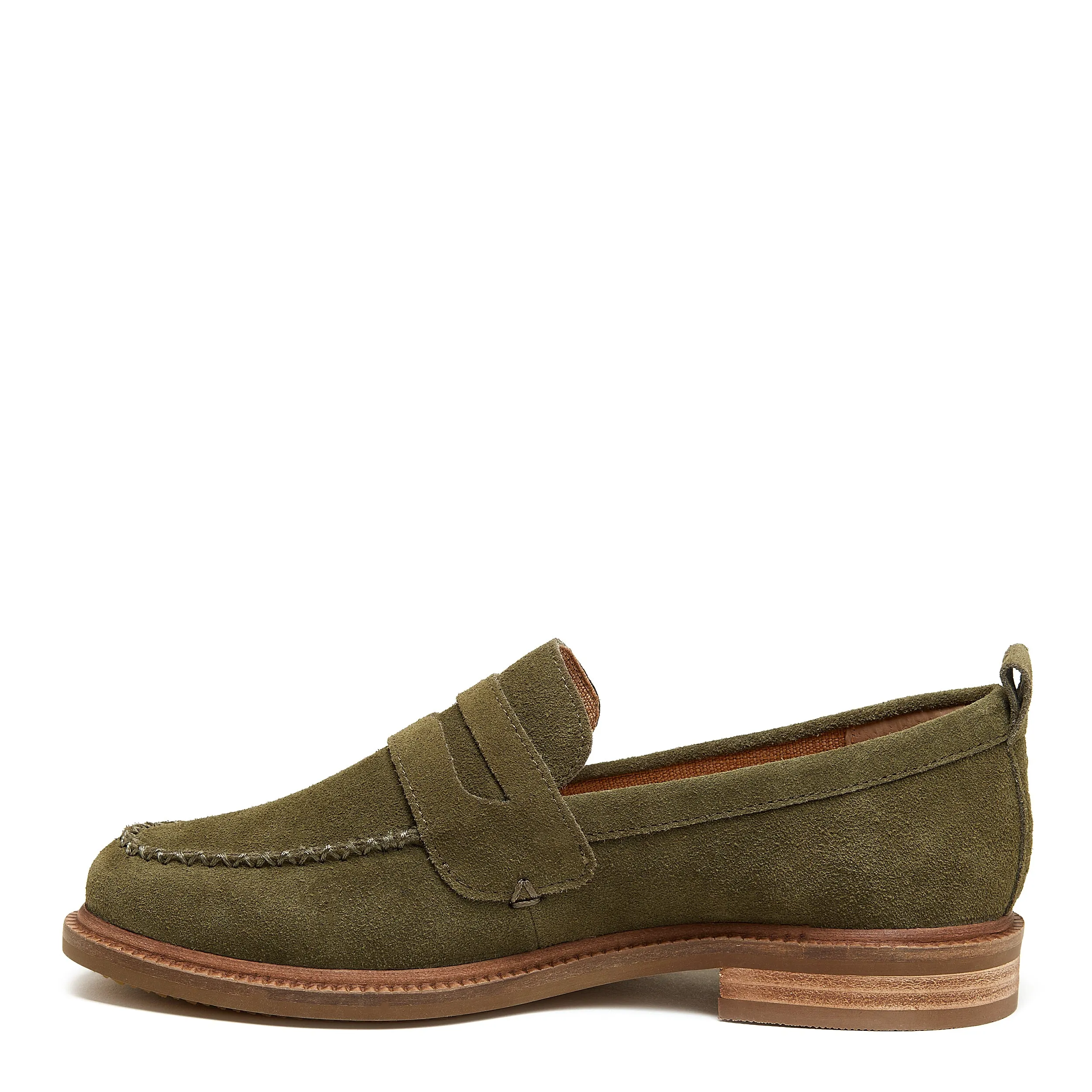 Lens Olive Suede Loafers