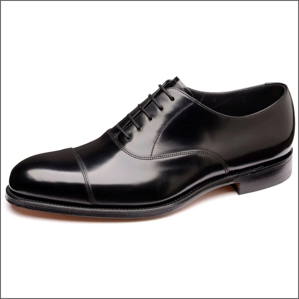 Loake Elgin Black Toe Cap Oxford--