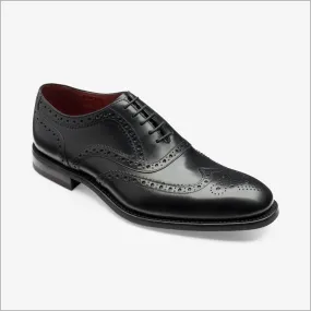 Loake Kerridge Black Oxford Brogue Shoe--