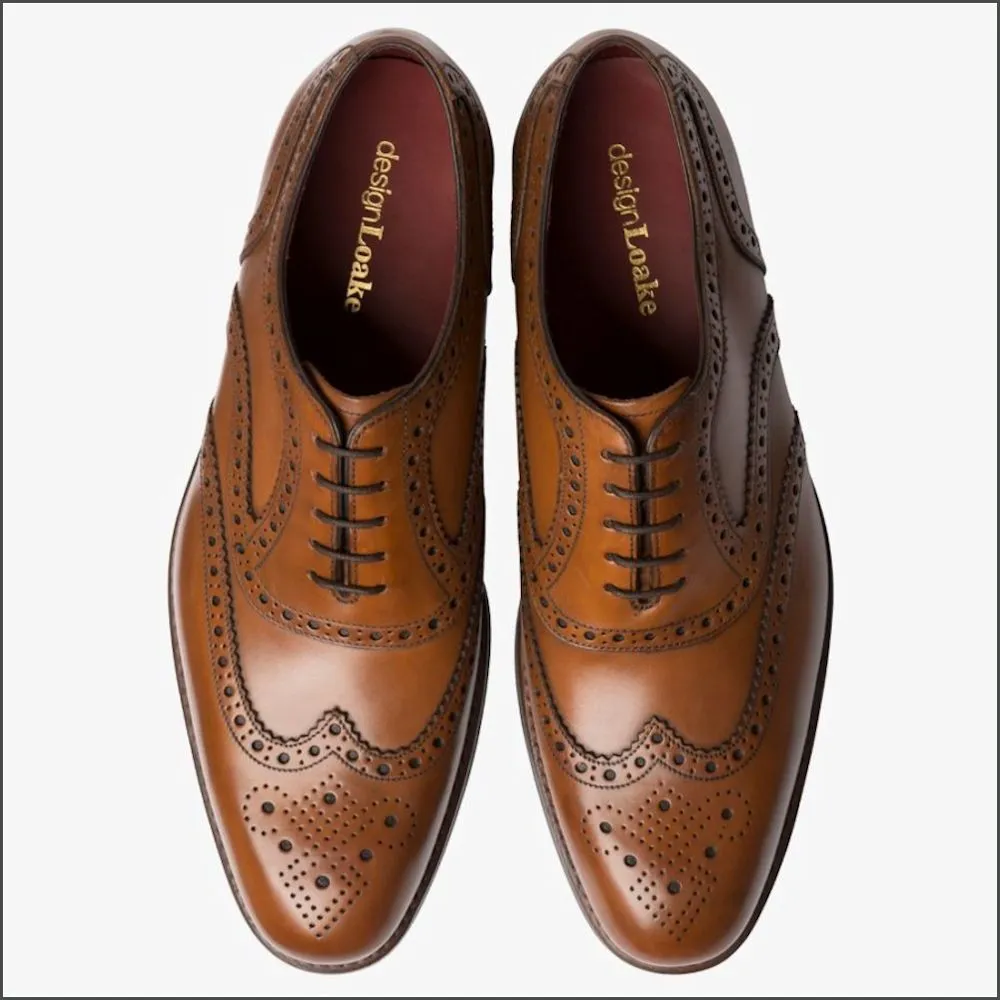 Loake Kerridge Cedar Oxford Brogue Shoe--