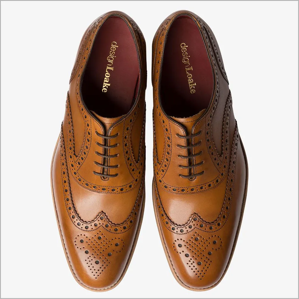 Loake Kerridge Tan Oxford Brogue Shoe--