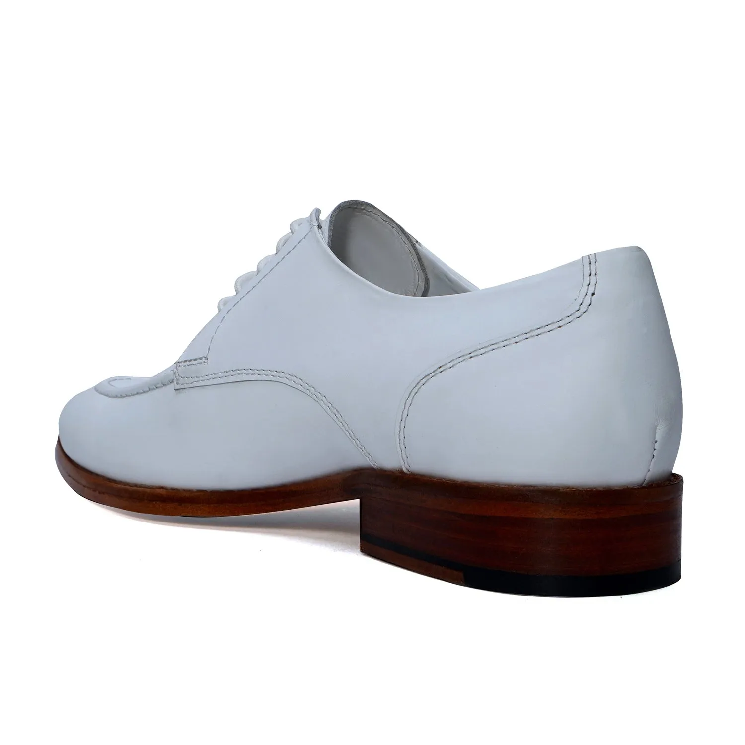 Men's Dress Formal Shoes in White Leather