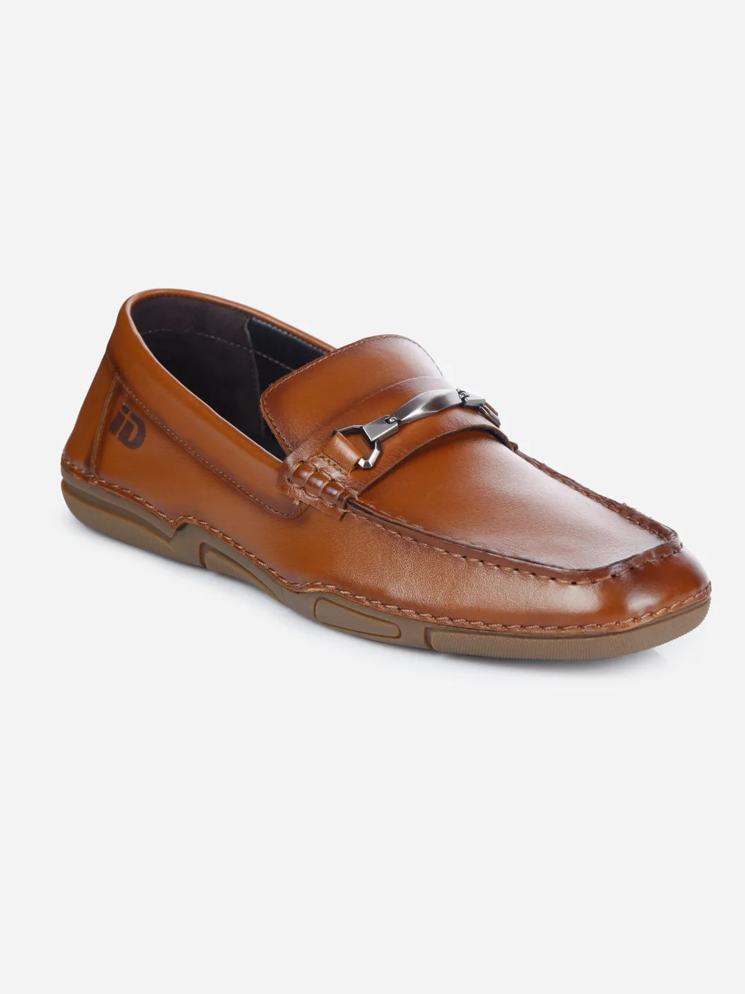 Men's Tan Metal Trim Formal Slip On (ID2144)