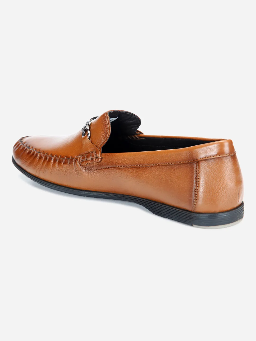 Men's Tan Moc Toe Semi Formal Loafer (ID1107)