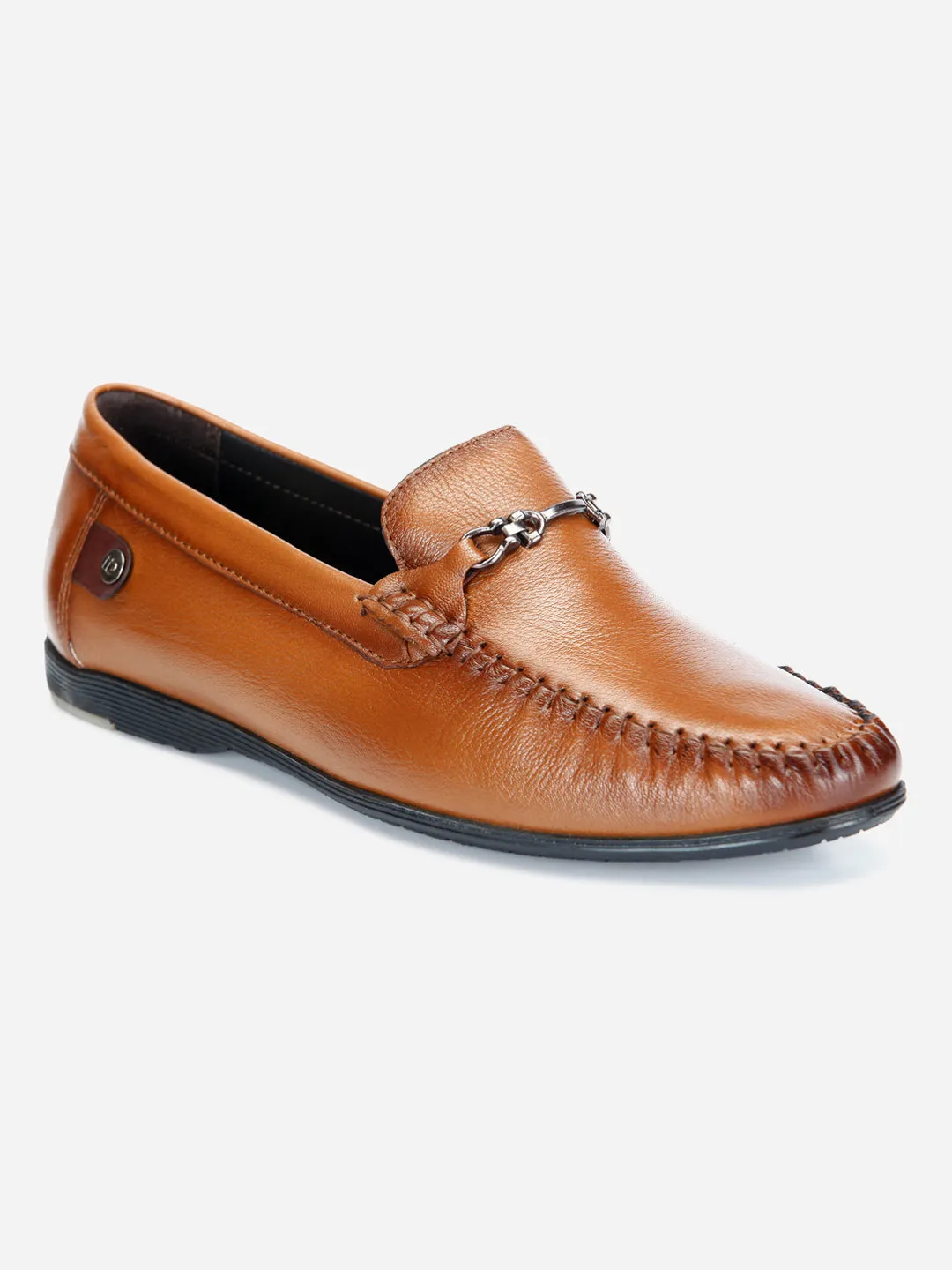 Men's Tan Moc Toe Semi Formal Loafer (ID1107)