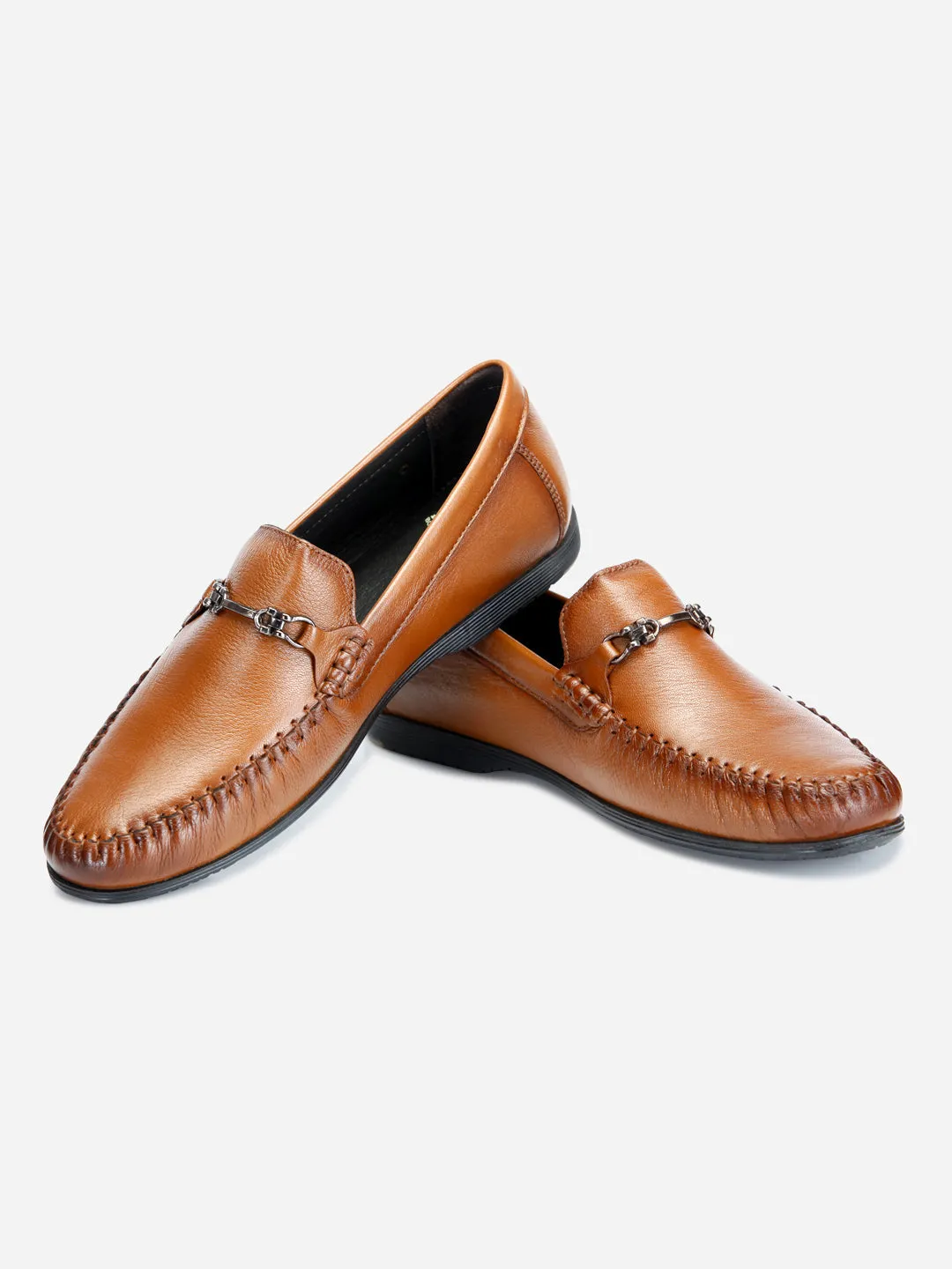 Men's Tan Moc Toe Semi Formal Loafer (ID1107)