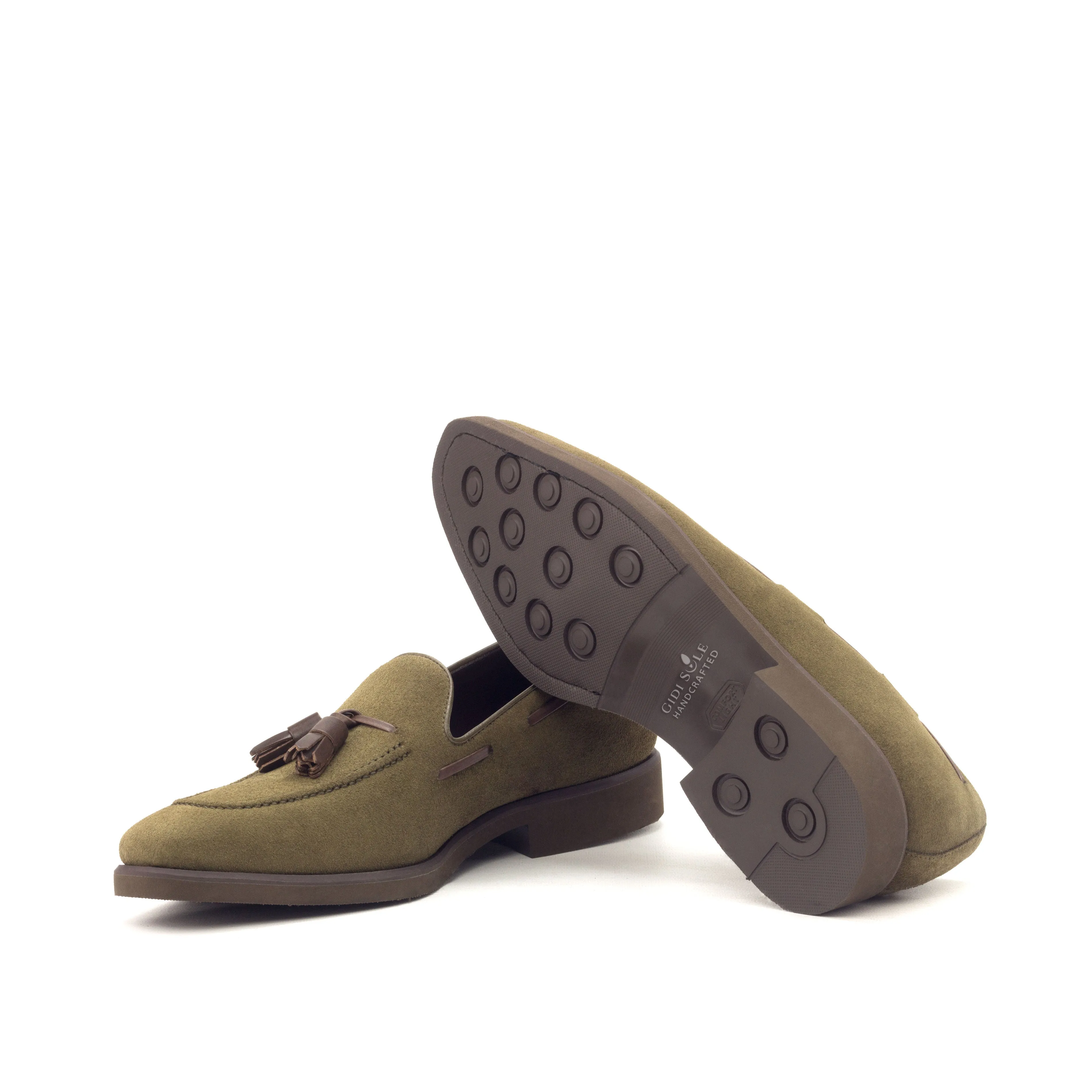 OG Loafer - Lux Suede Khaki-painted Calf Dark Brown