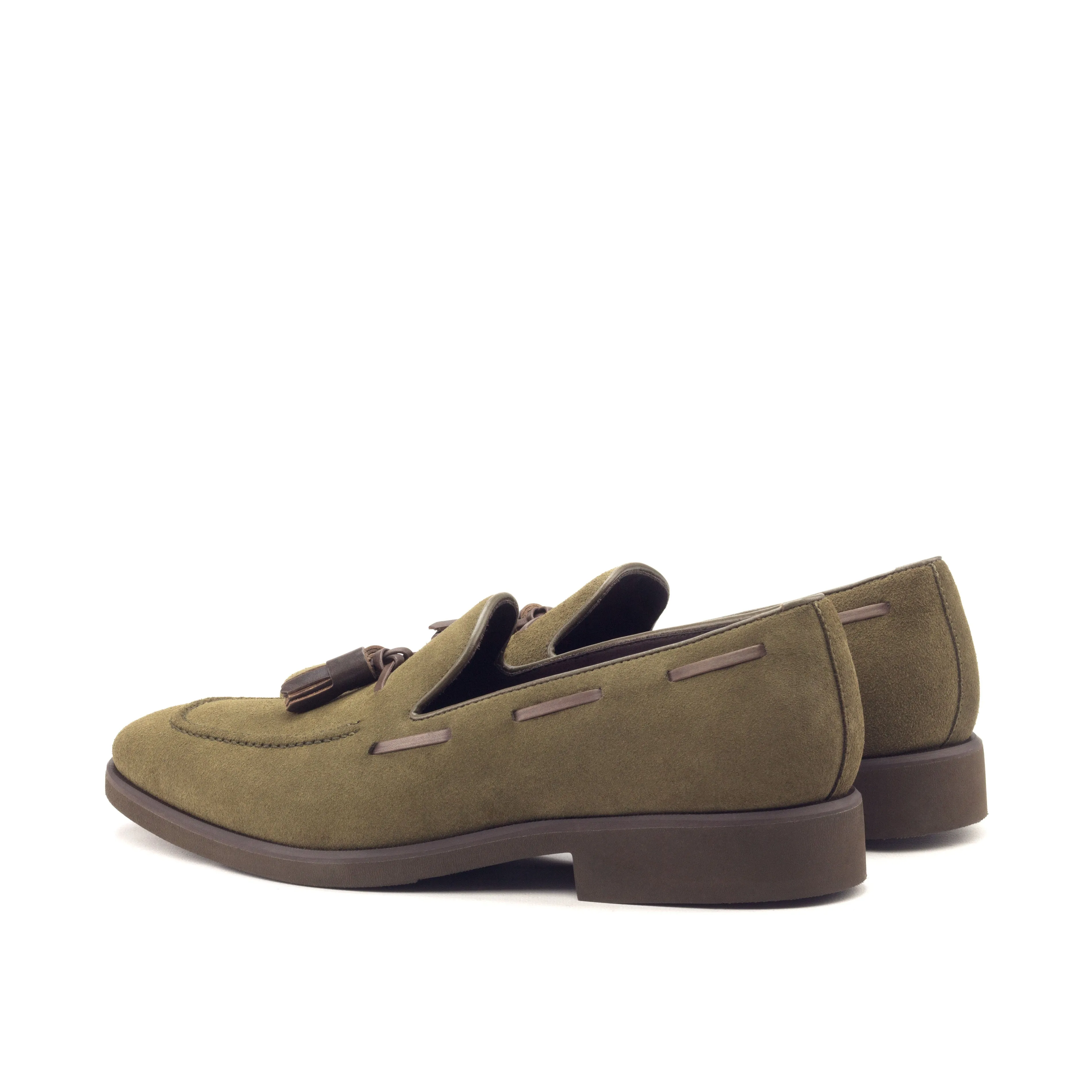 OG Loafer - Lux Suede Khaki-painted Calf Dark Brown