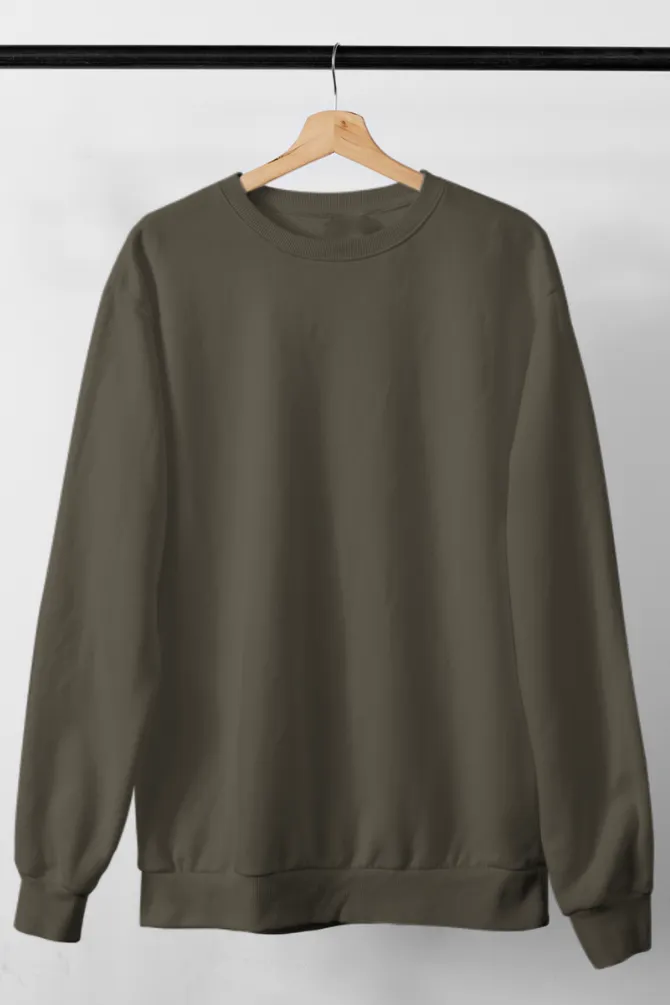 Olive Green Sweatshirt for men