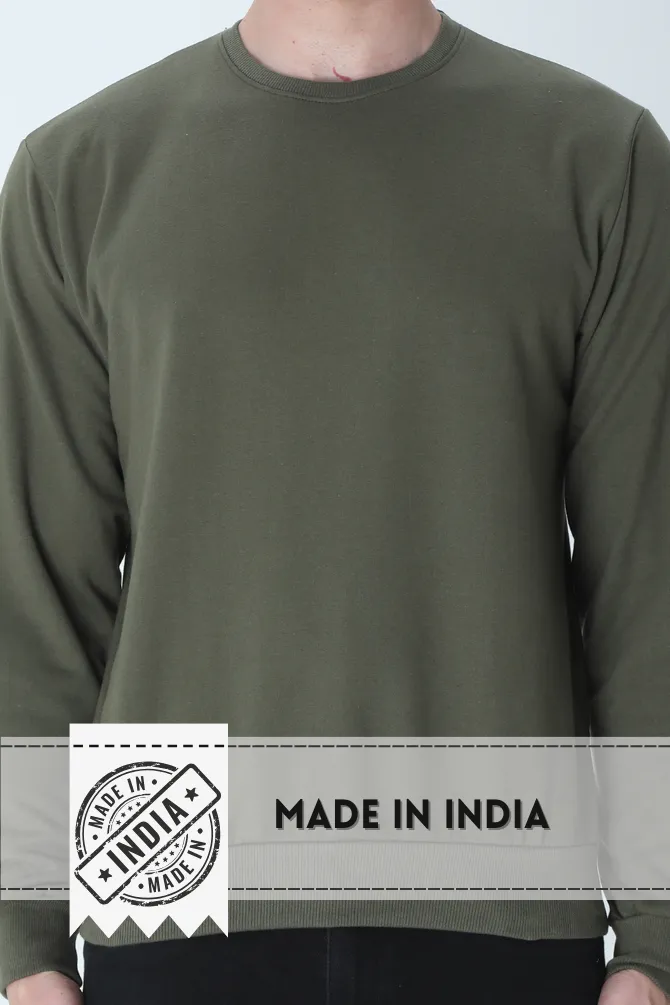 Olive Green Sweatshirt for men