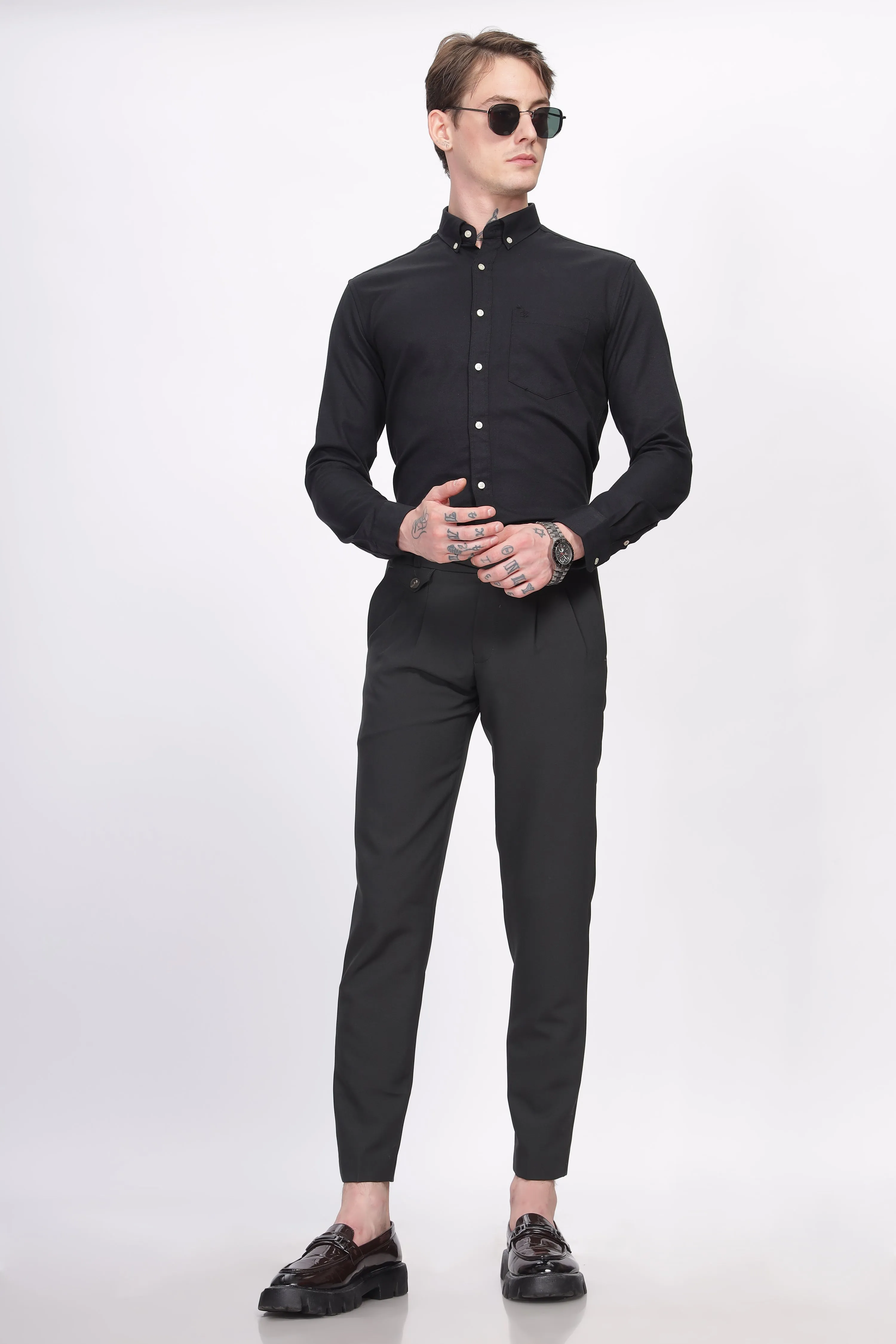 Oxford Formal Black  Shirt