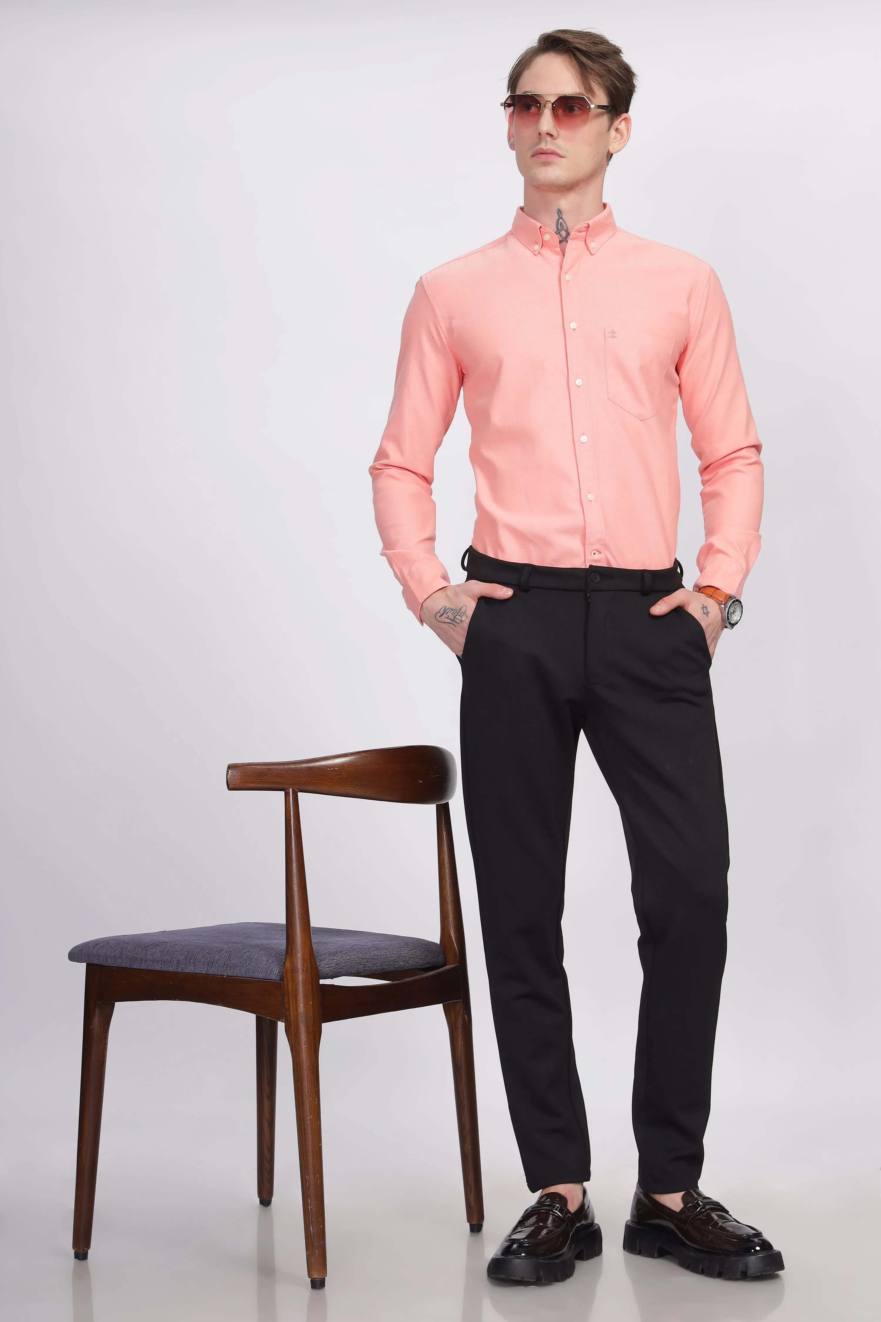 Oxford Formal Peach Shirt