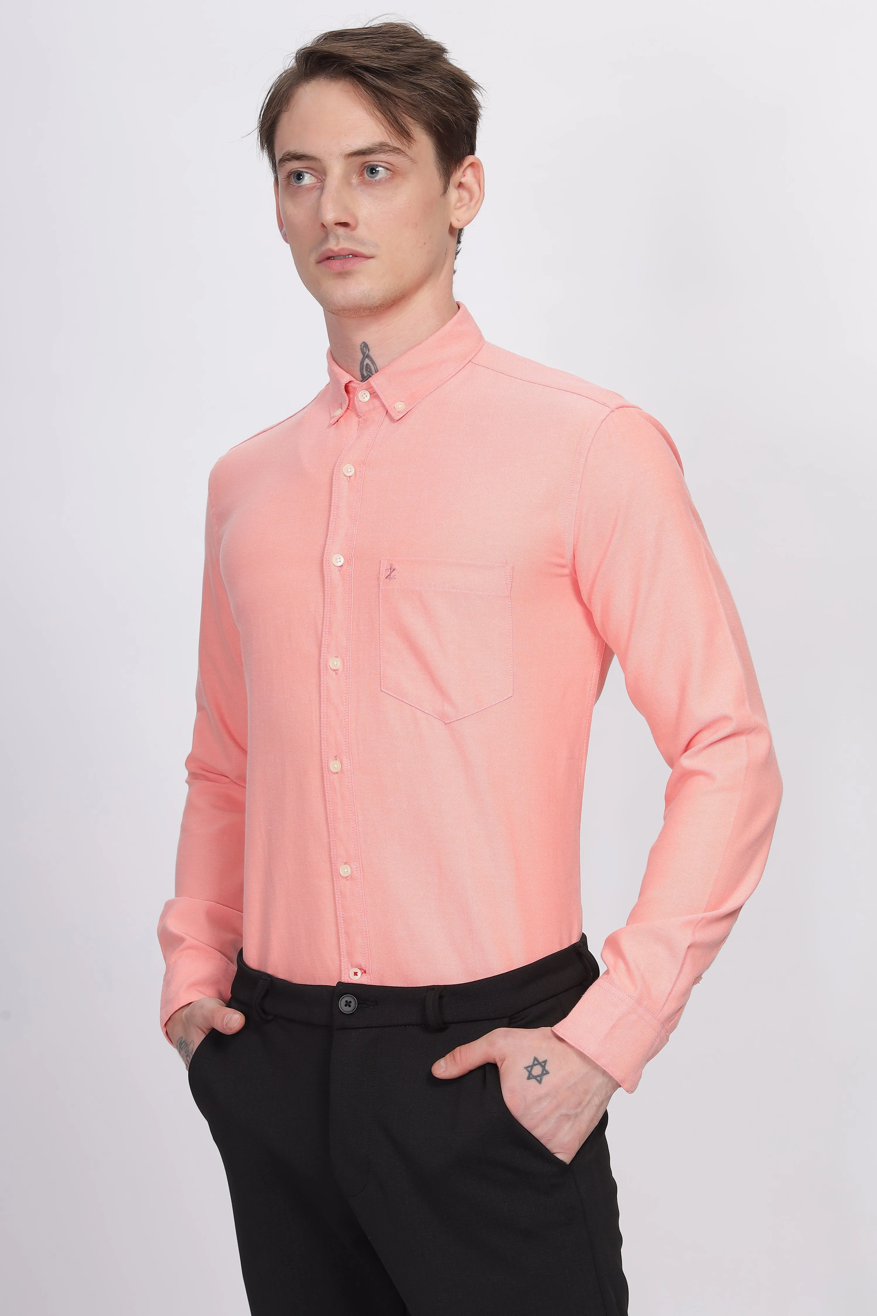 Oxford Formal Peach Shirt