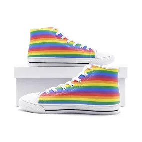 Rainbow High Top Canvas Shoes Unisex Men & Womens Sneakers