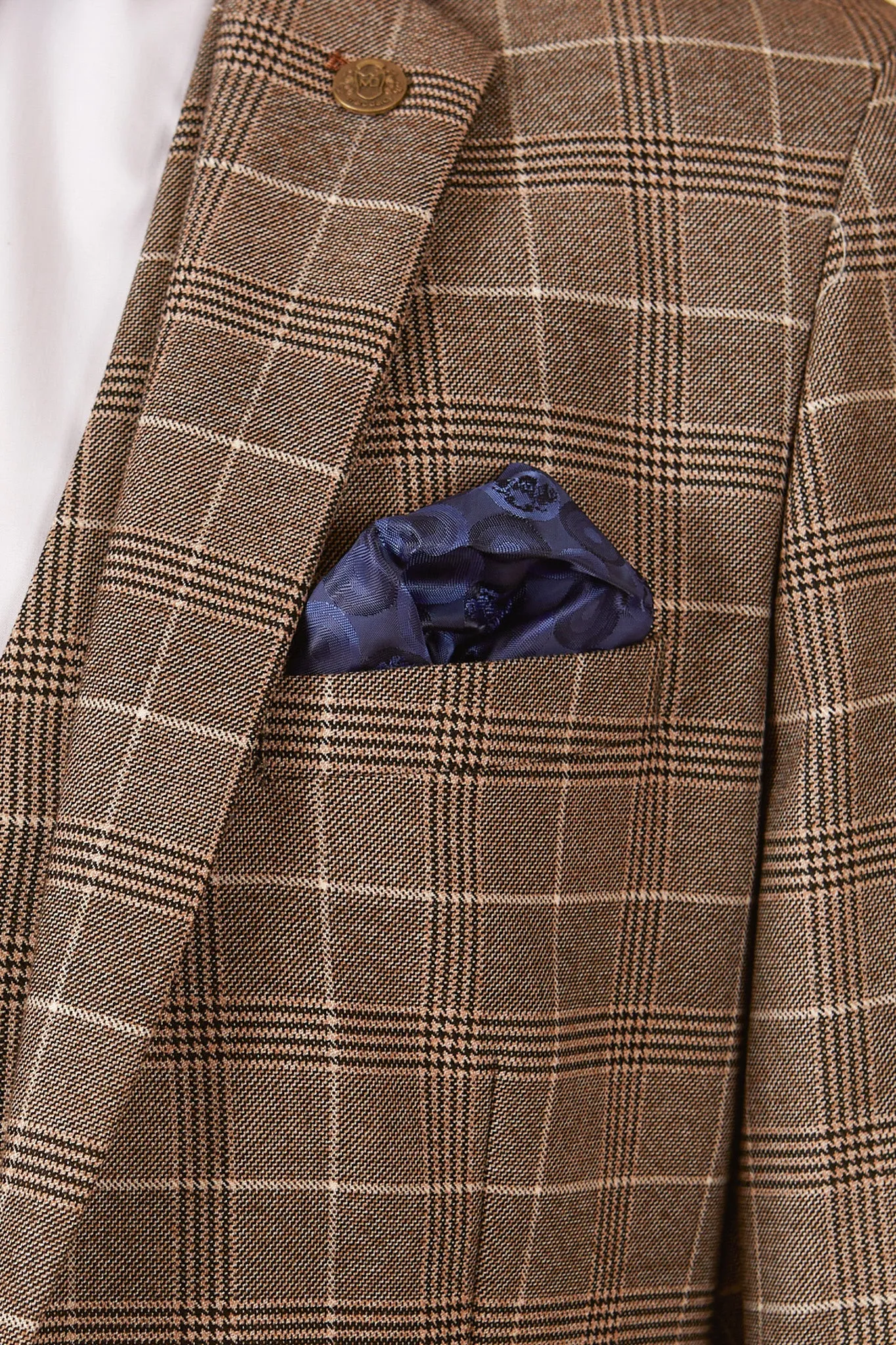 RAY - Tan Check Two Piece Suit