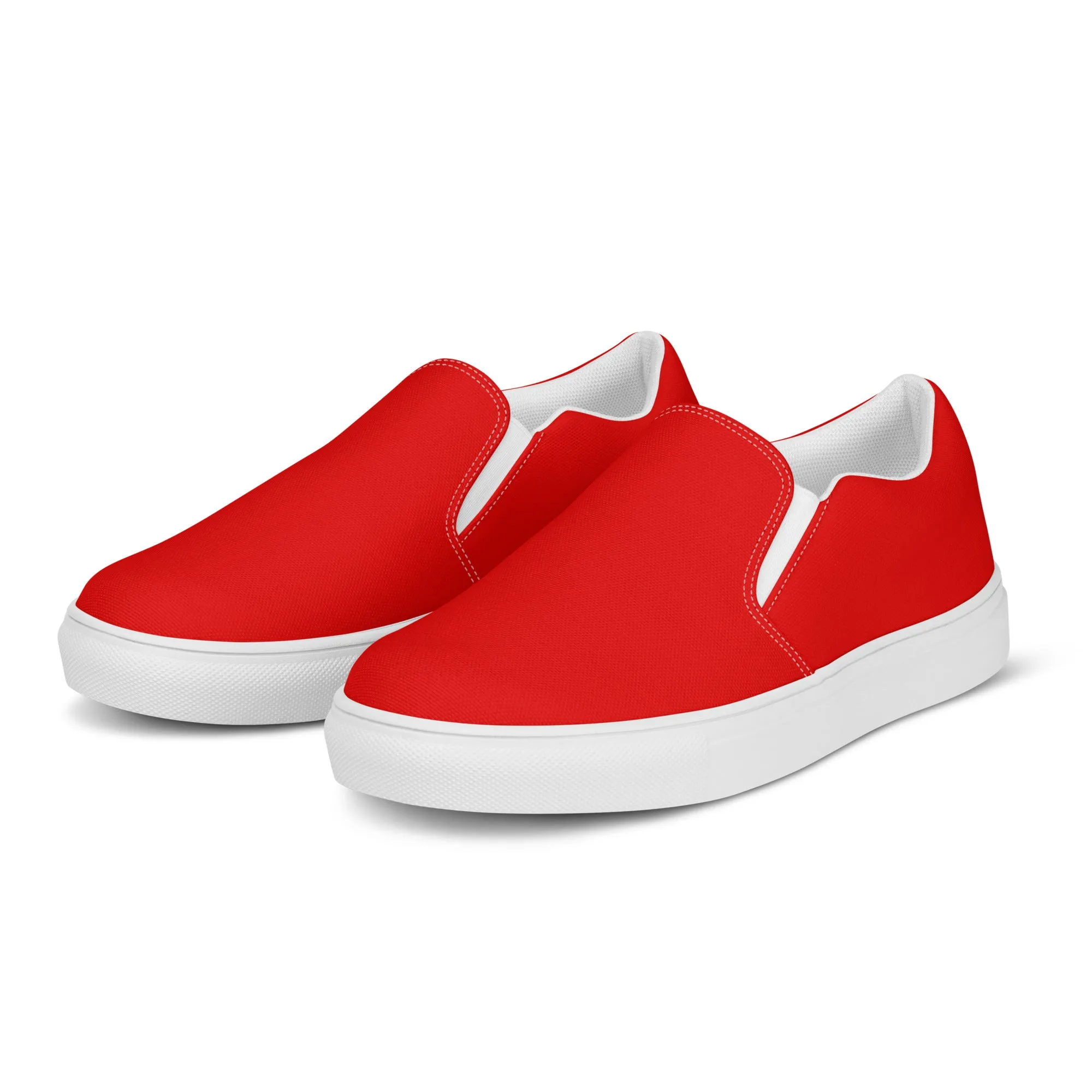 Red Women’s slip-on canvas shoes