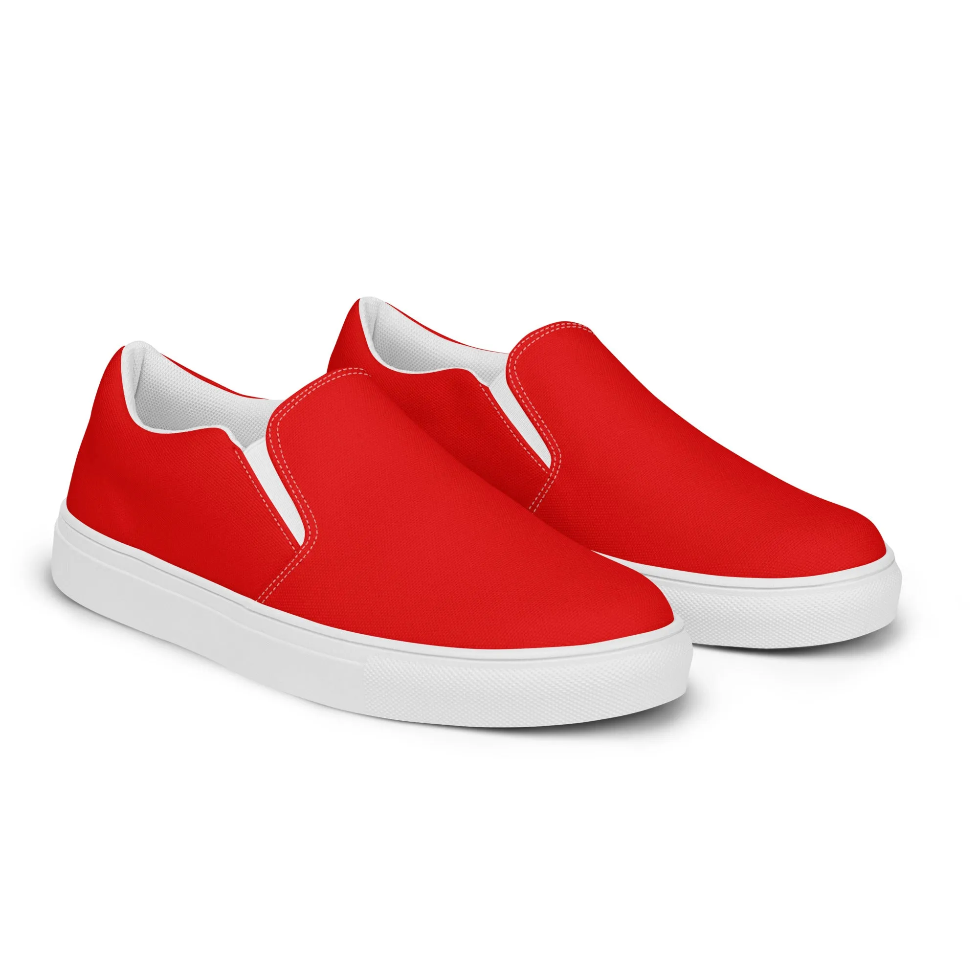 Red Women’s slip-on canvas shoes