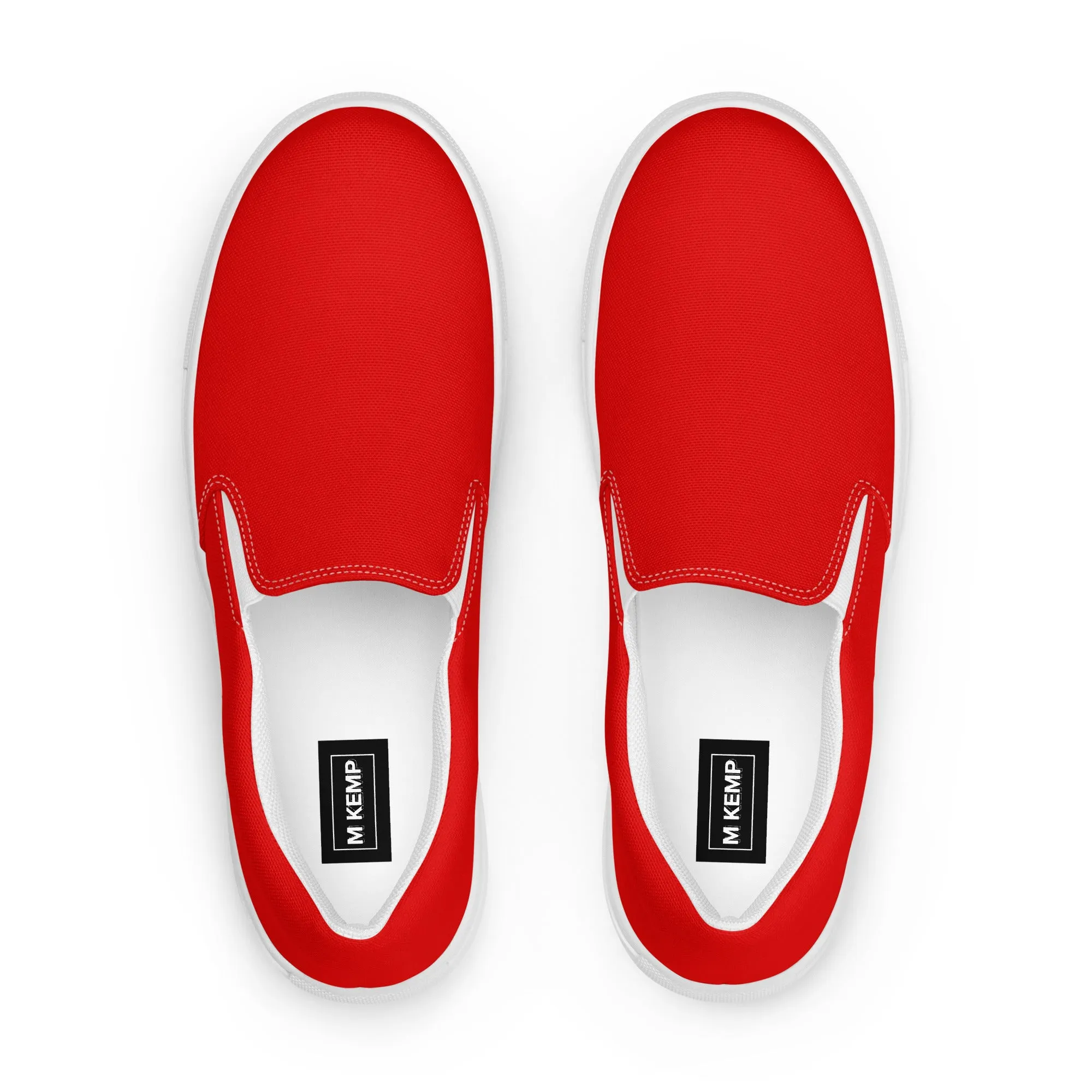 Red Women’s slip-on canvas shoes