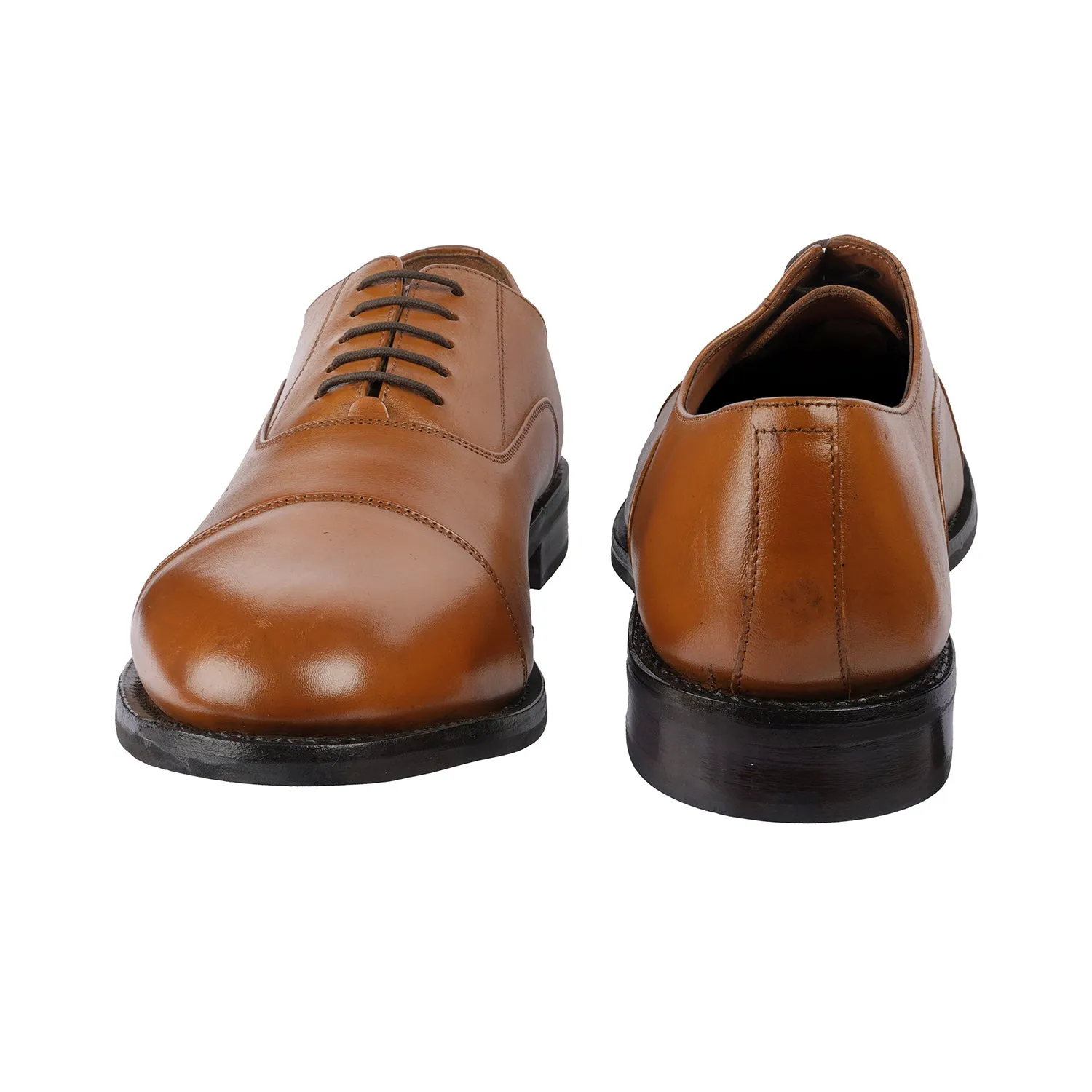 Samuel Windsor - Chester 31 <br> Big Size Regular Width Genuine Leather Tan Formal Lace-Up Shoes