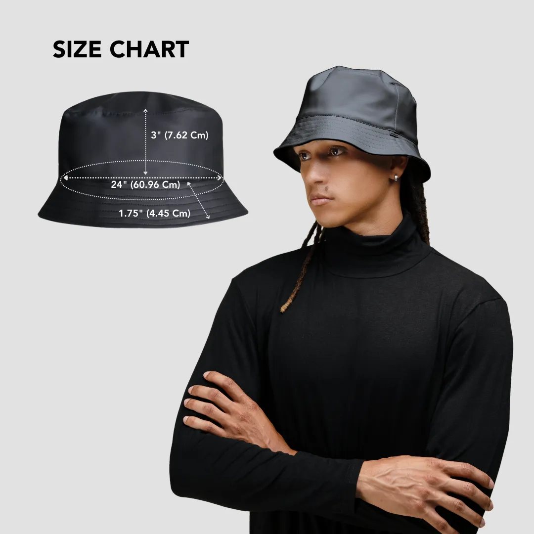 Satin-Lined, Waterproof Bucket Hat for Men  — Matte Edition