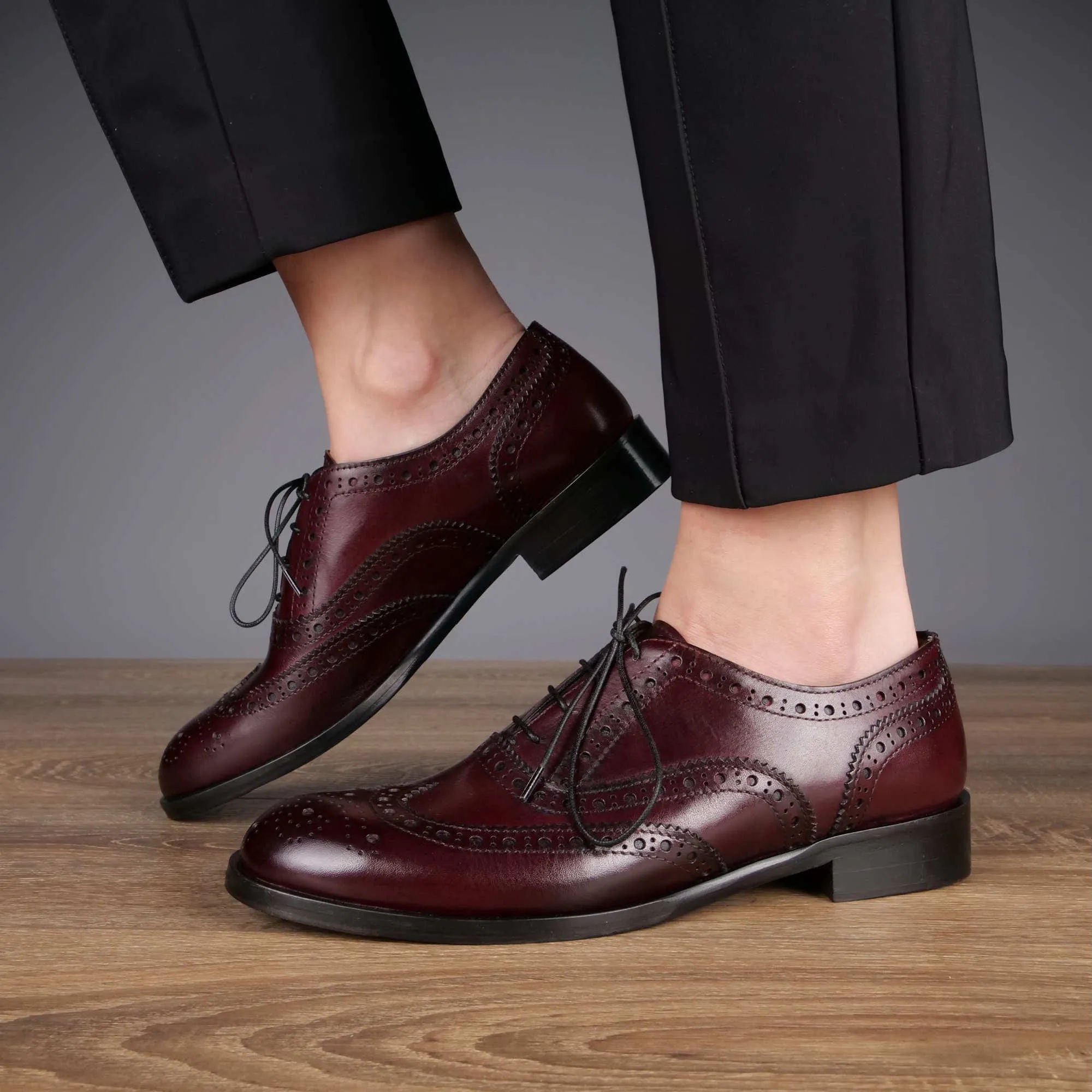 Siena Wingtip Oxford Brogue Oxblood