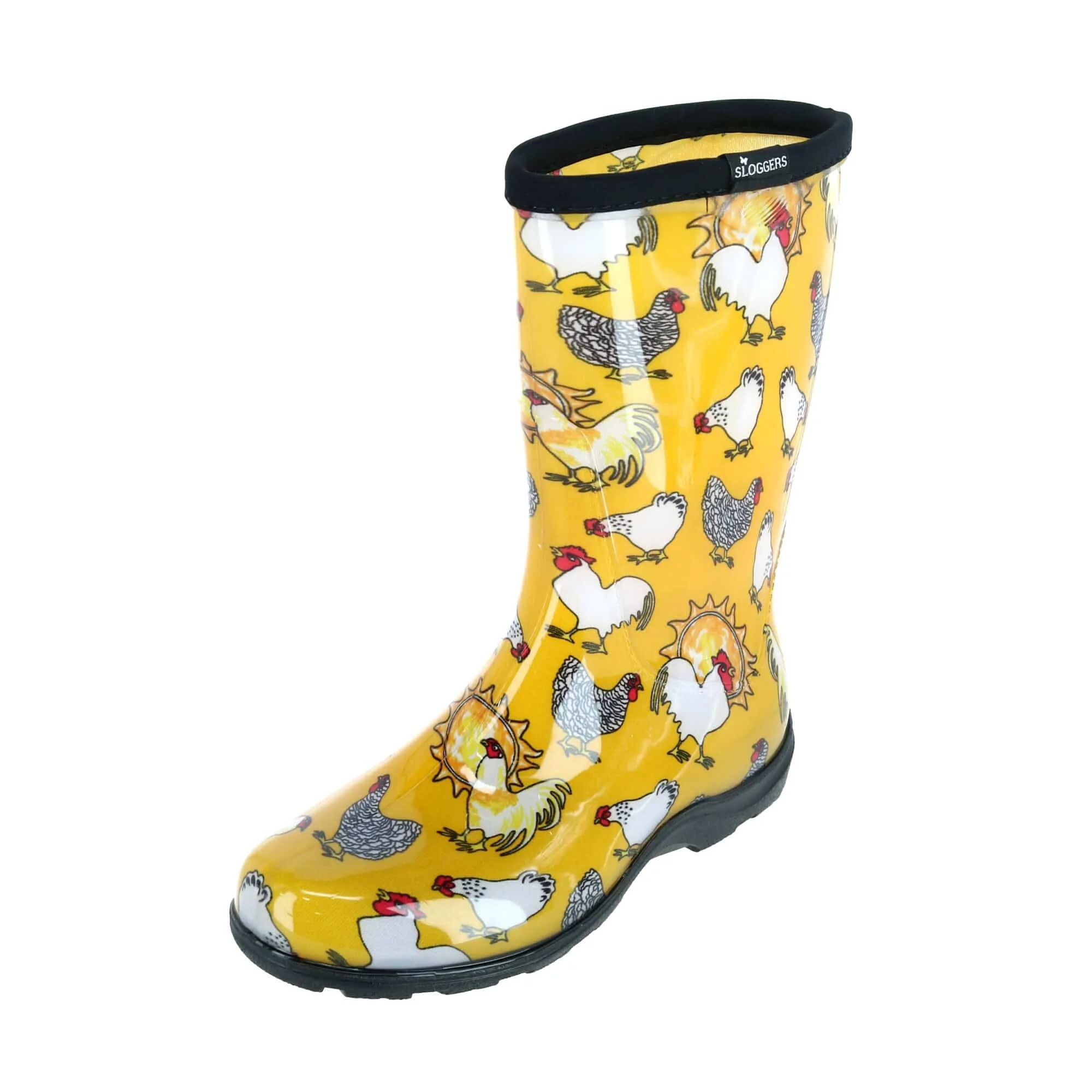 Sloggers Women's Chicken Print Rain and Garden Boots