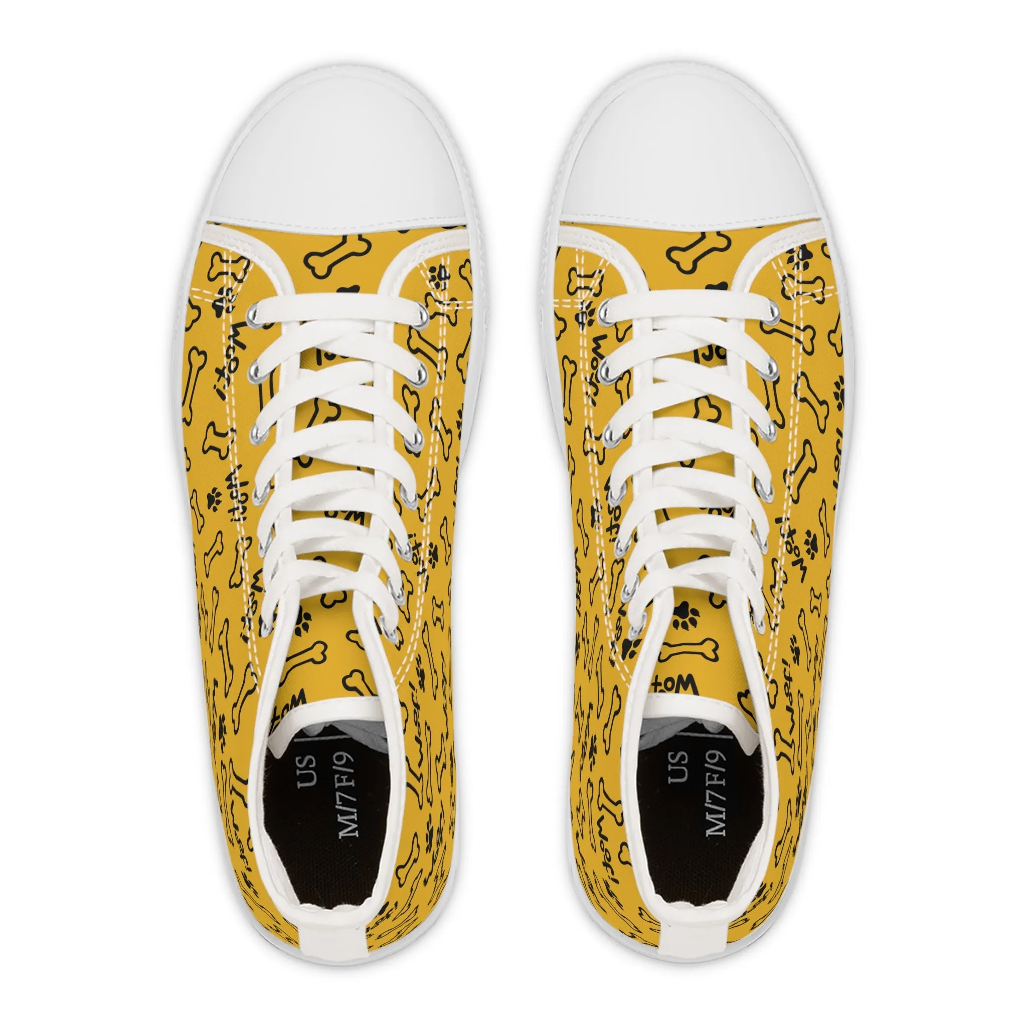 Sneakers - Hi Top - Yellow - Dog Lover