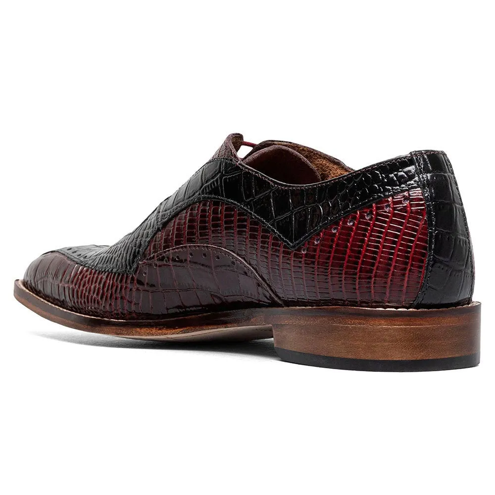 Stacy Adams Tallero Burgundy Multi Men’s V-Tip Oxford Shoes