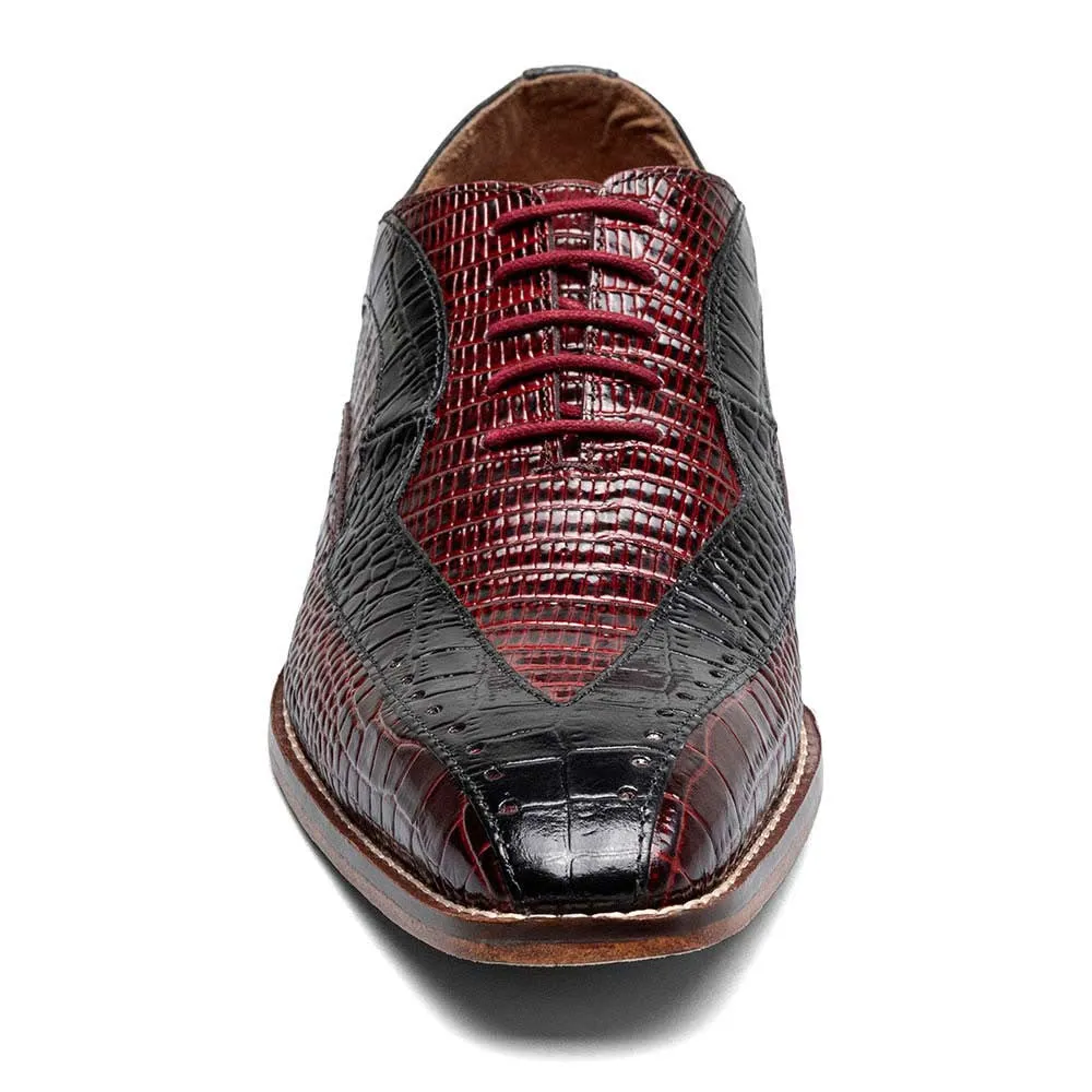 Stacy Adams Tallero Burgundy Multi Men’s V-Tip Oxford Shoes