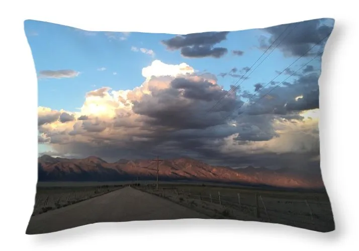 Summer Storm Sunset Crestone - Throw Pillow