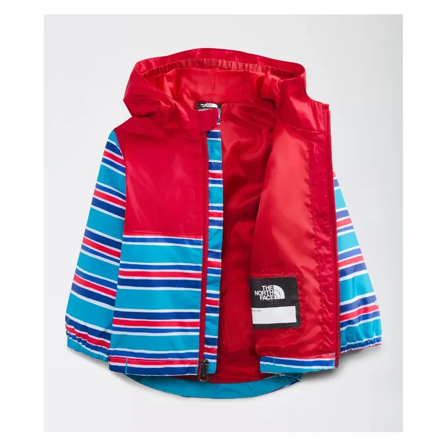 The North Face Meridian Blue Painted Stripe Infant Zipline Rain Jacket