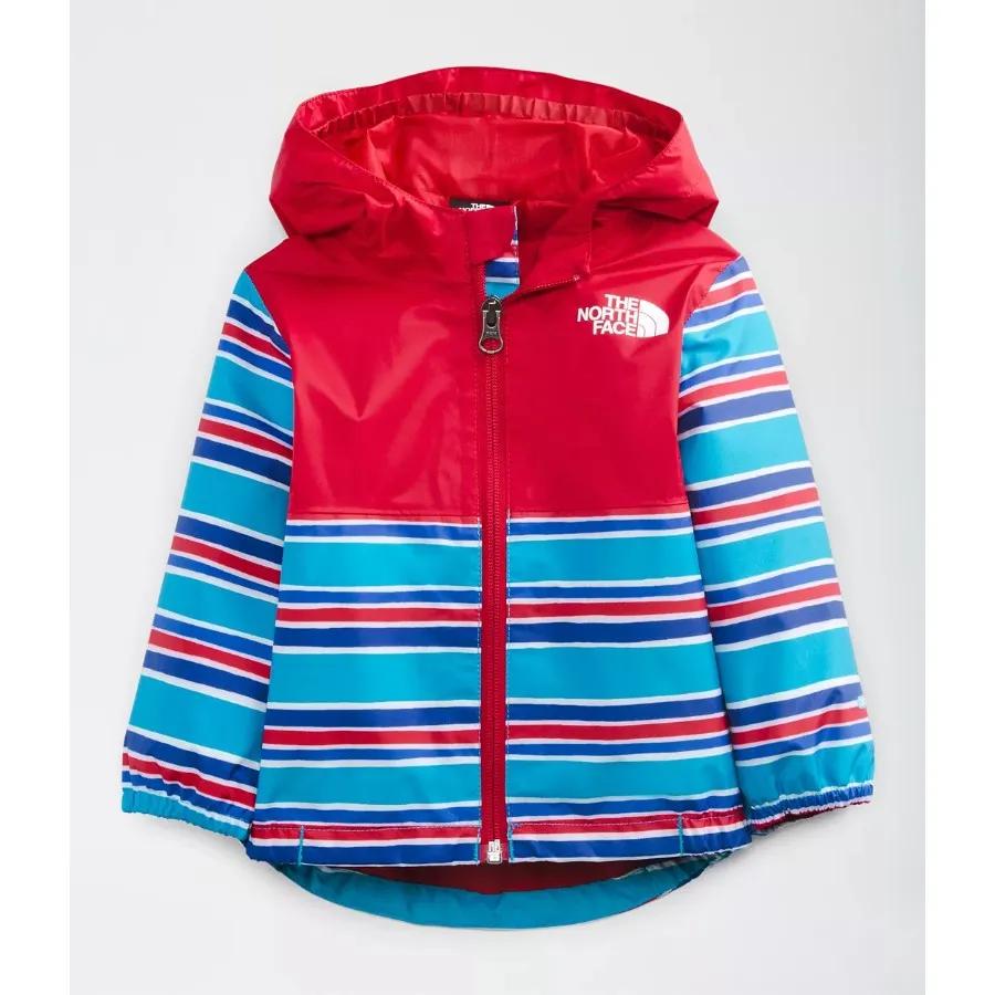 The North Face Meridian Blue Painted Stripe Infant Zipline Rain Jacket