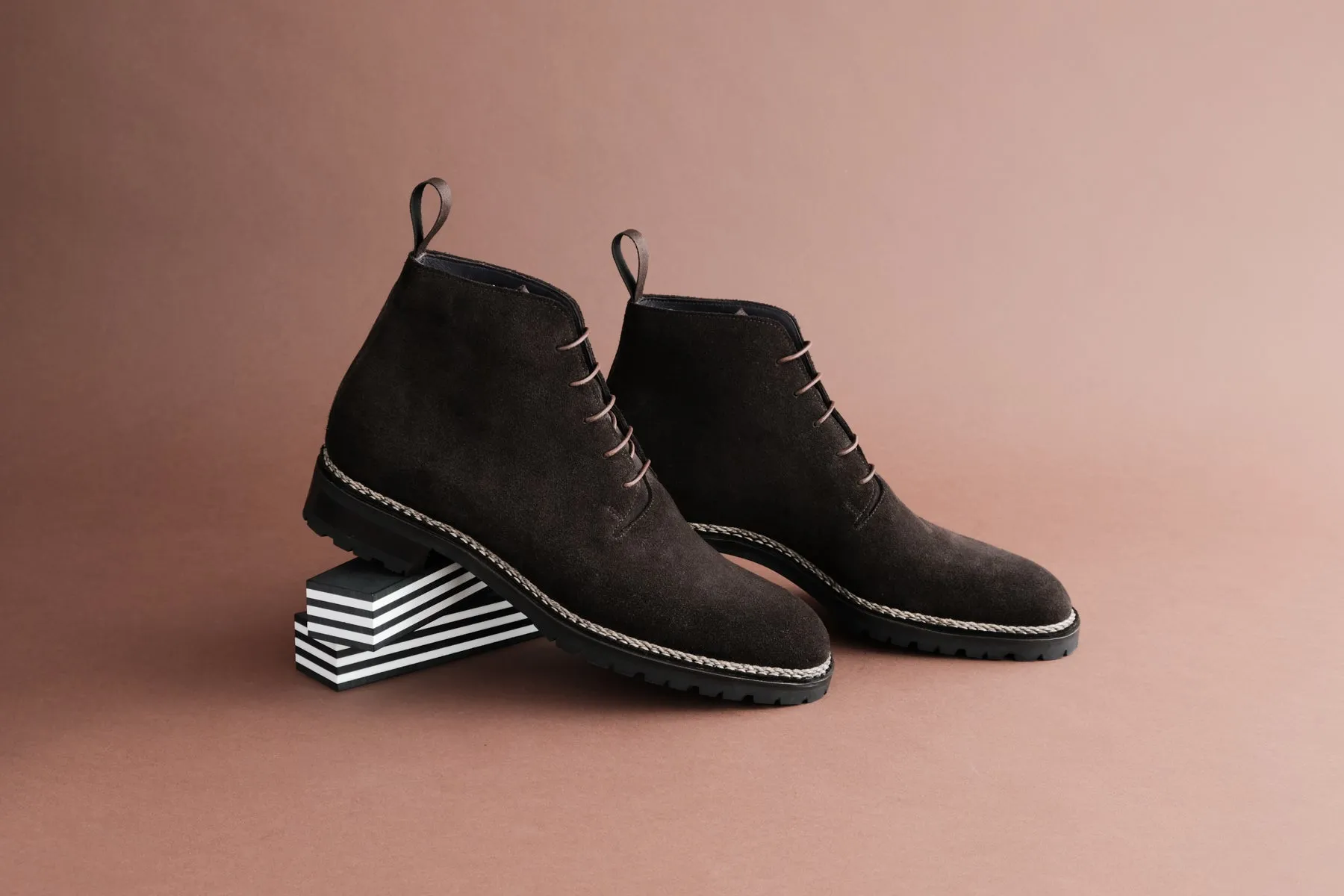 TwoThreeOne.Moritz Wholecut Derby Boots from Calf Suede