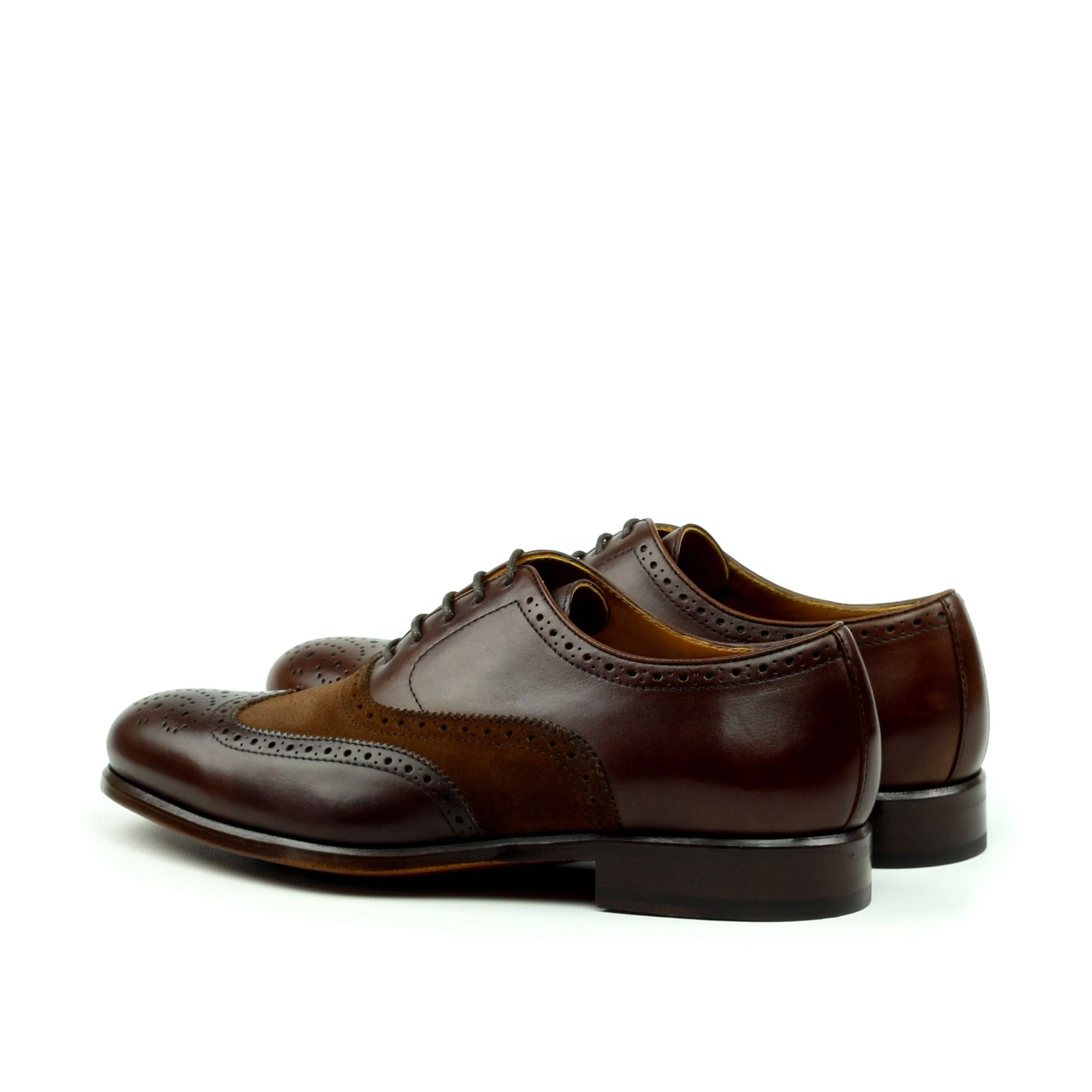 Unique Handcrafted Chestnut Brown Wingtip Oxford w/ Full Brogue by Le Ruux